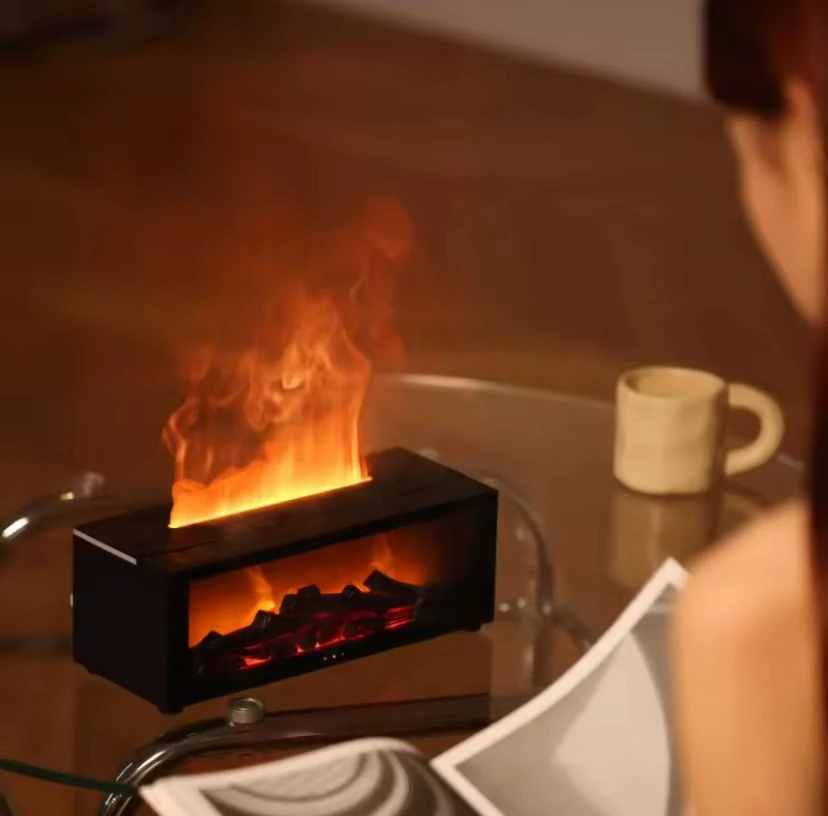 Şömine Görünümlü Alev Efektli Hava Nemlendirici