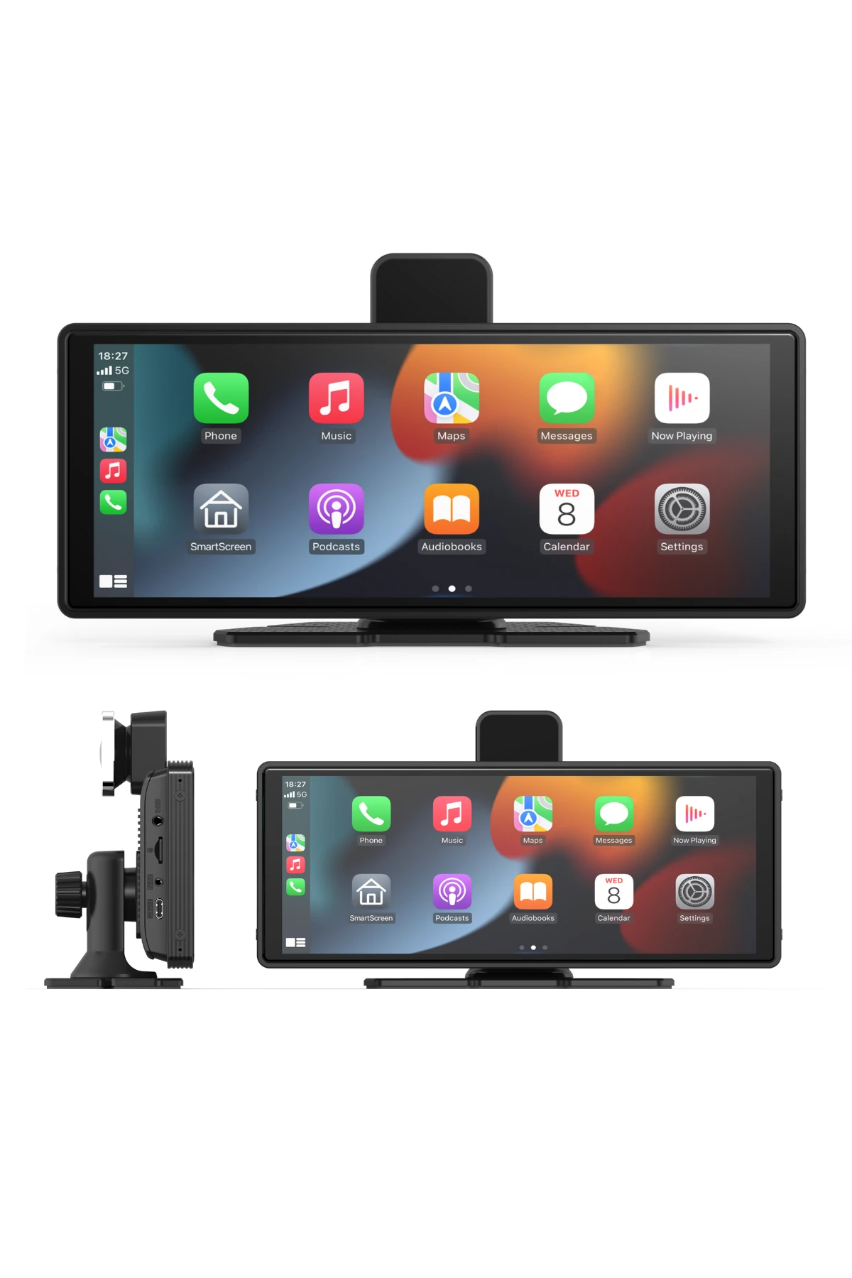 Kairtech Ekranlı Carplay Apple Android Uyumlu 10.2 inç 4K Görüntü Arka/Ön Görüş Kameralı Araç Ekranı