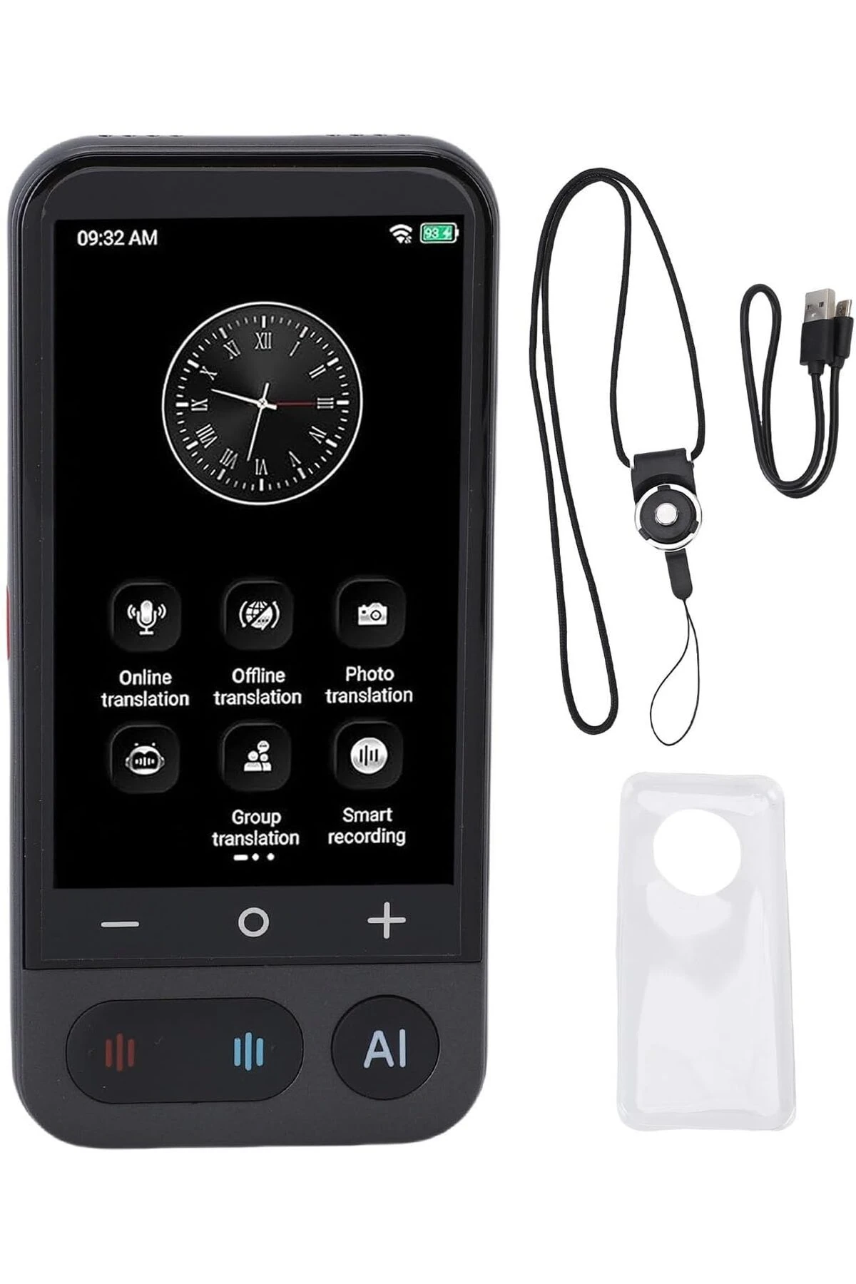 Taşınabilir Akıllı Sesli Çevirmen – 139 Dil Destekli Dokunmatik Ekranlı Anında Tercüme Cihazı