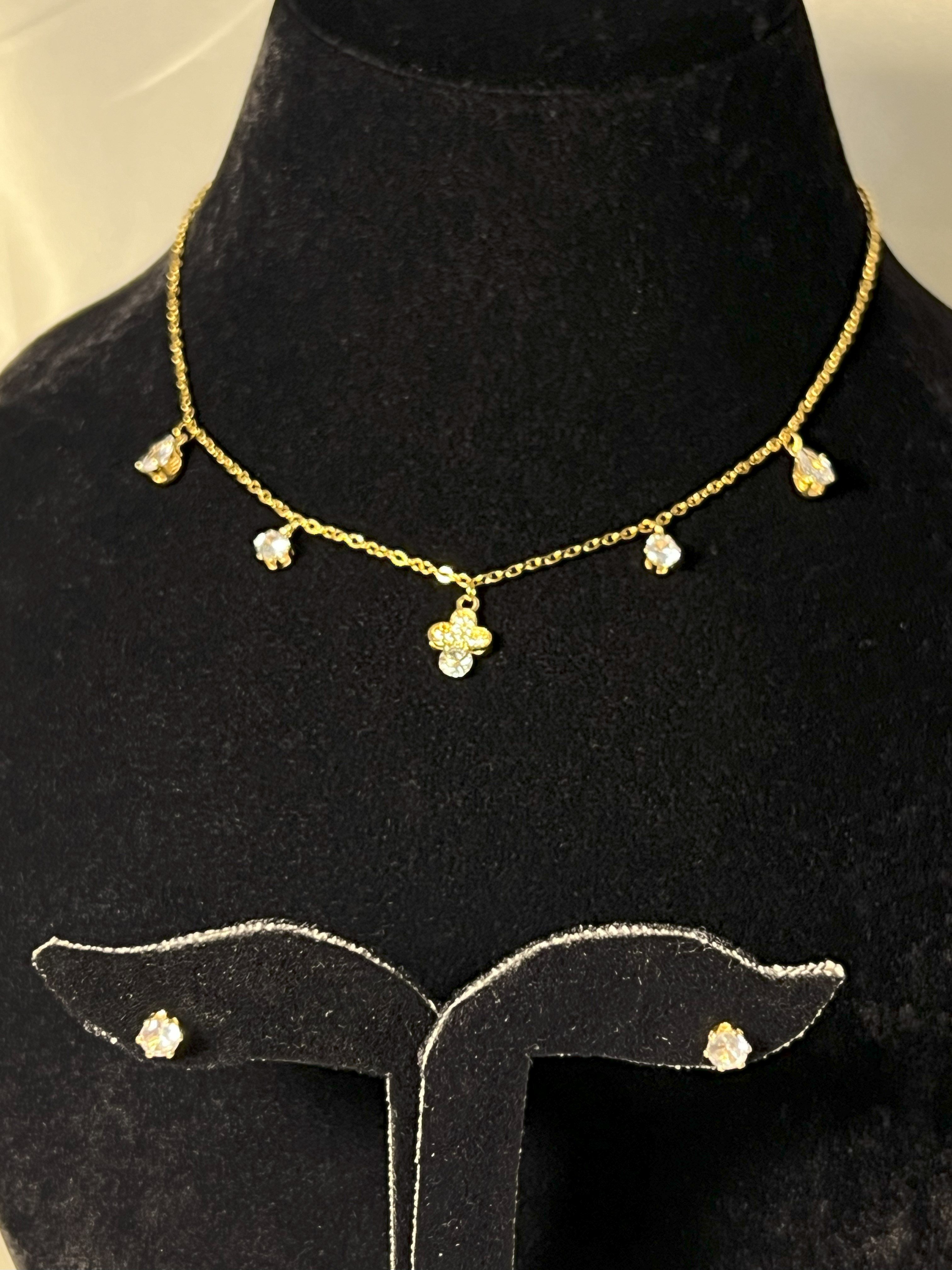 YONCA KOLYE KÜPE SET