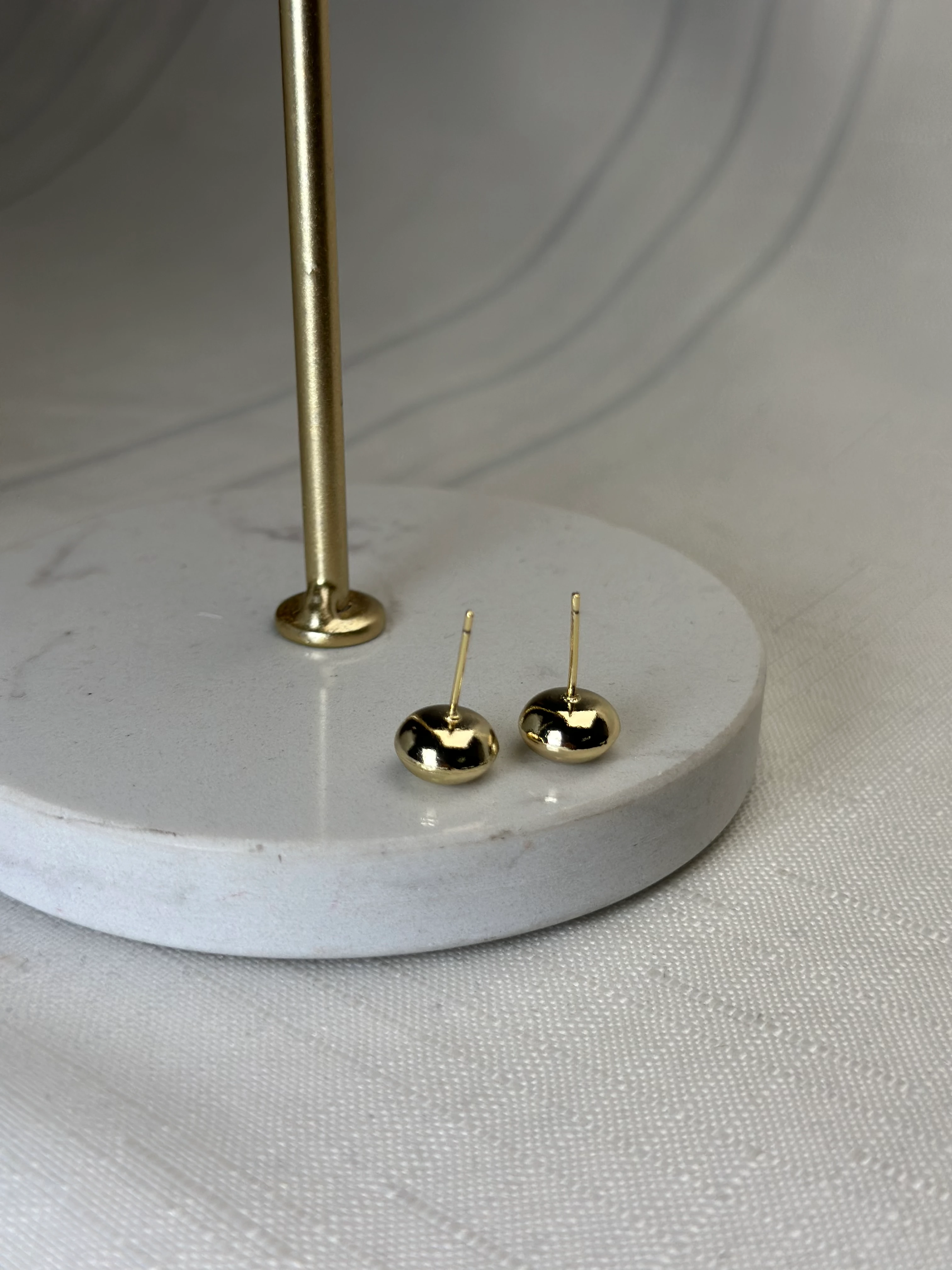 Xuping 14k Yassı Top Küpe