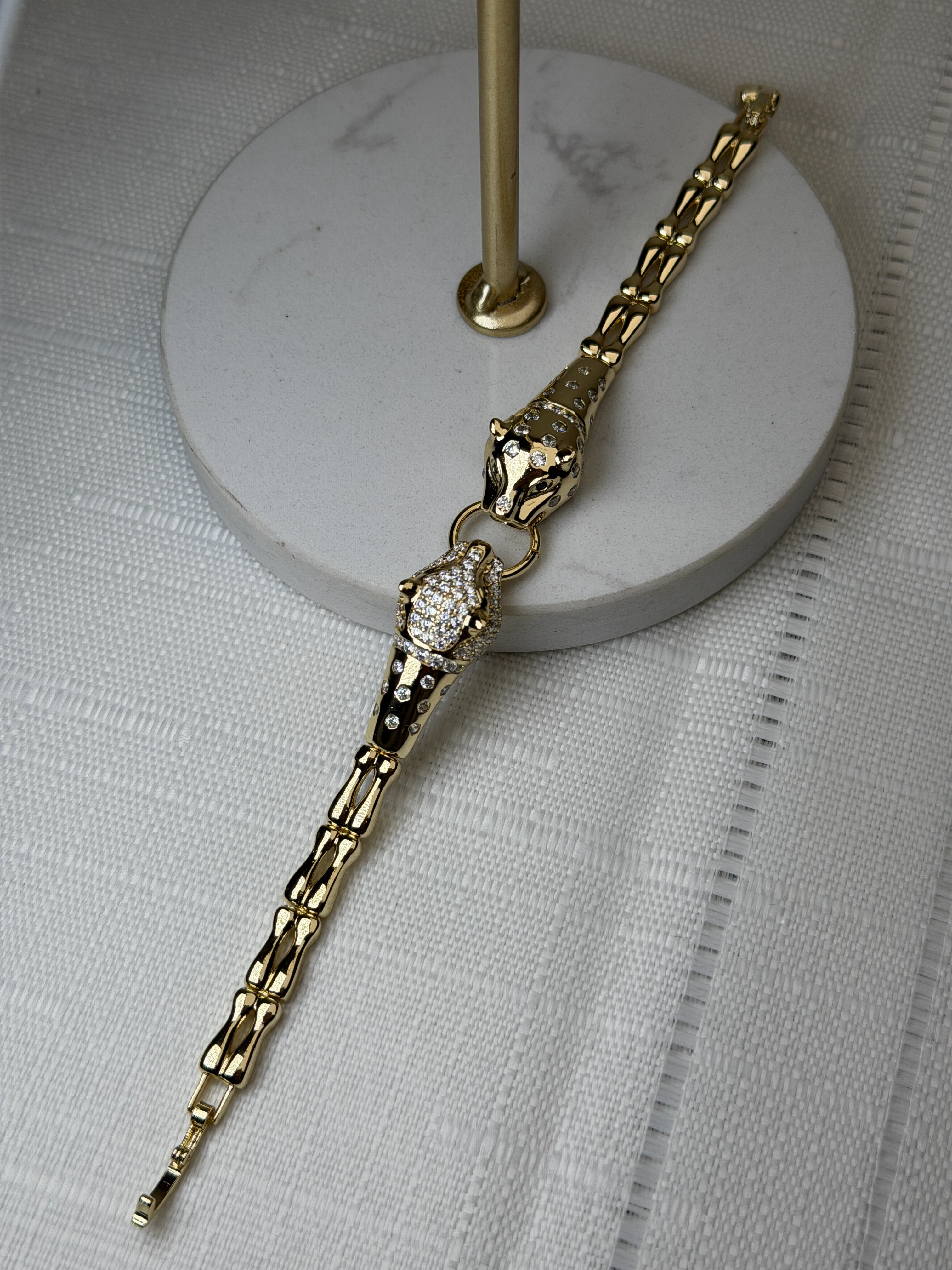 Xuping 14k Zirkon Taşlı Kaplan Bileklik