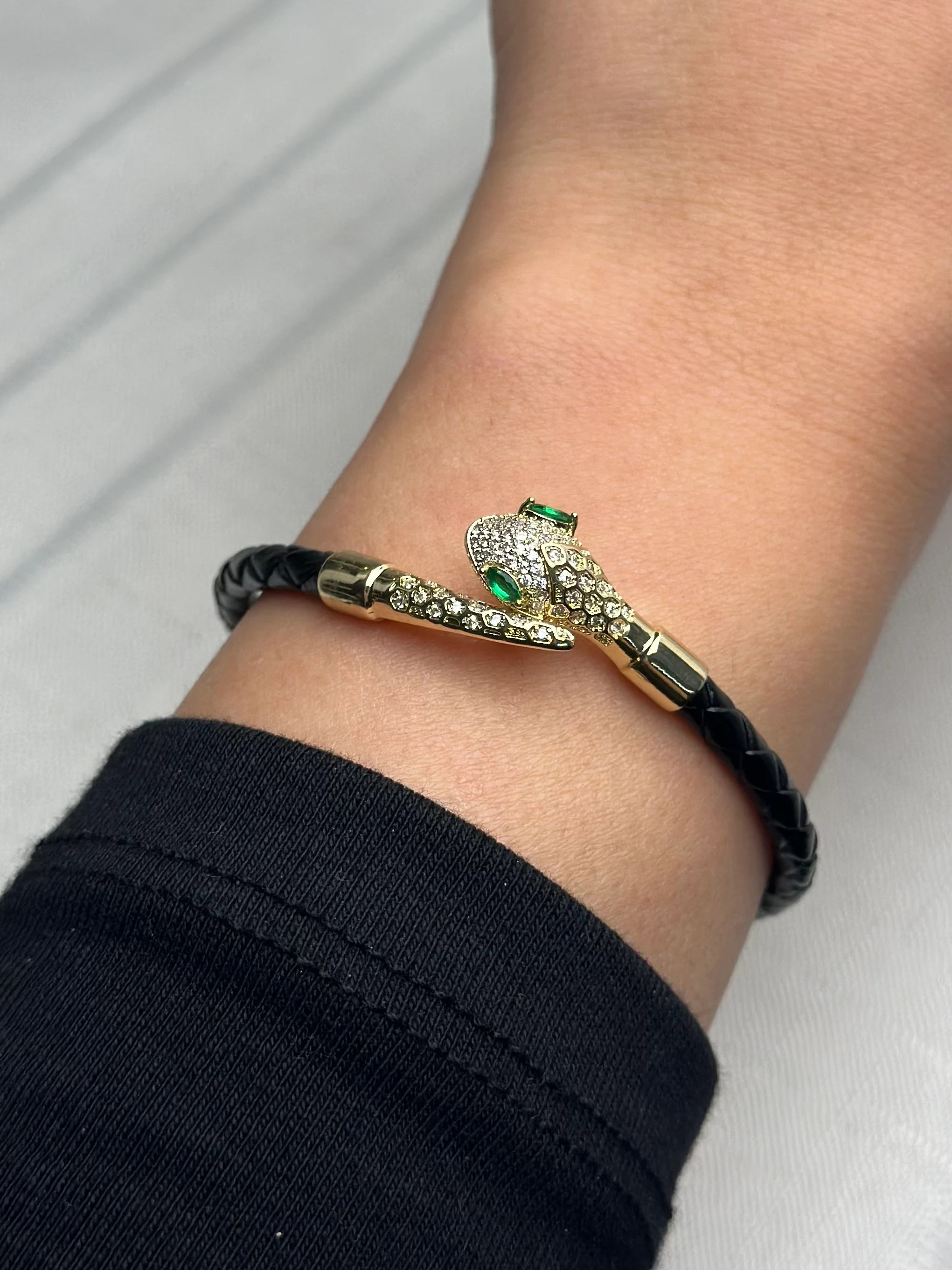 Özel Seri Deri Kordon Yılan Bilezik 