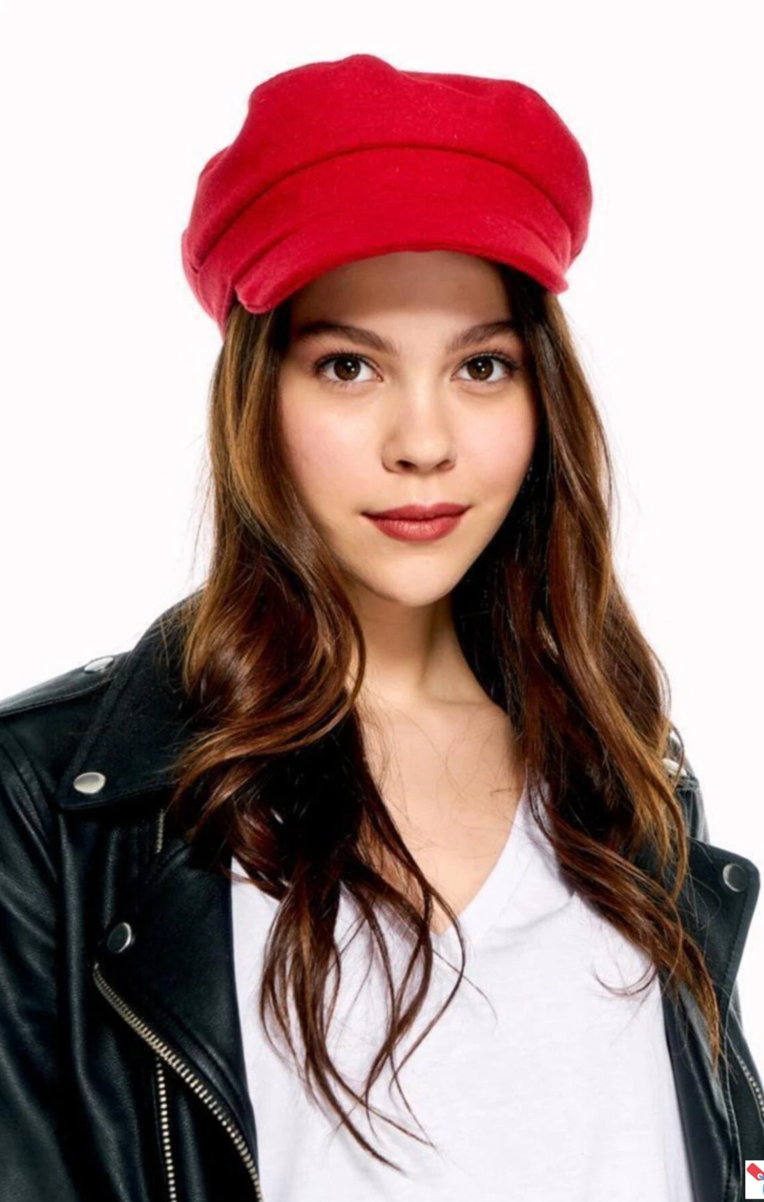 Kırmızı Kaşe Kaptan Şapka