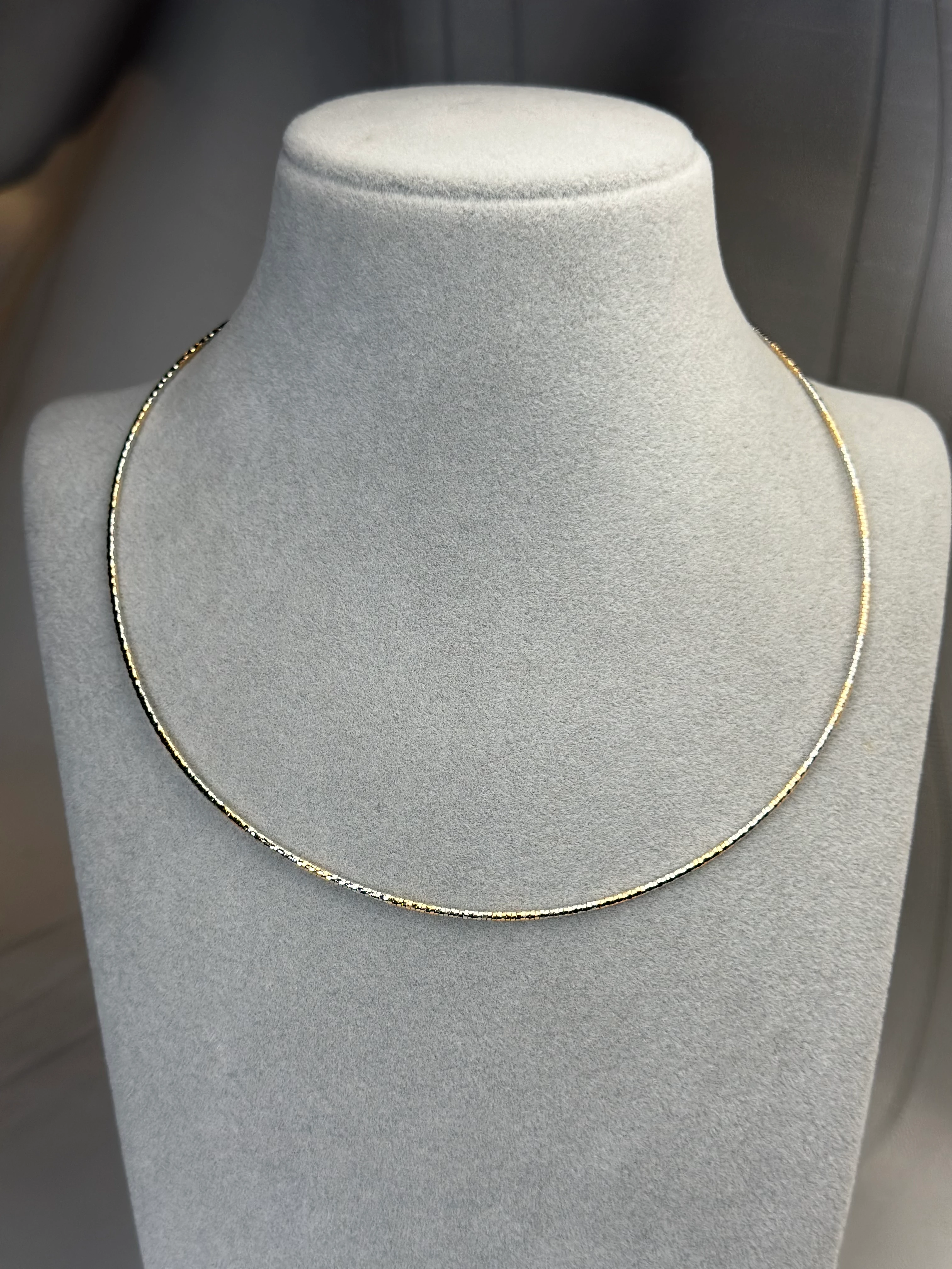 Xuping Çift Renk Tel Kolye 42cm