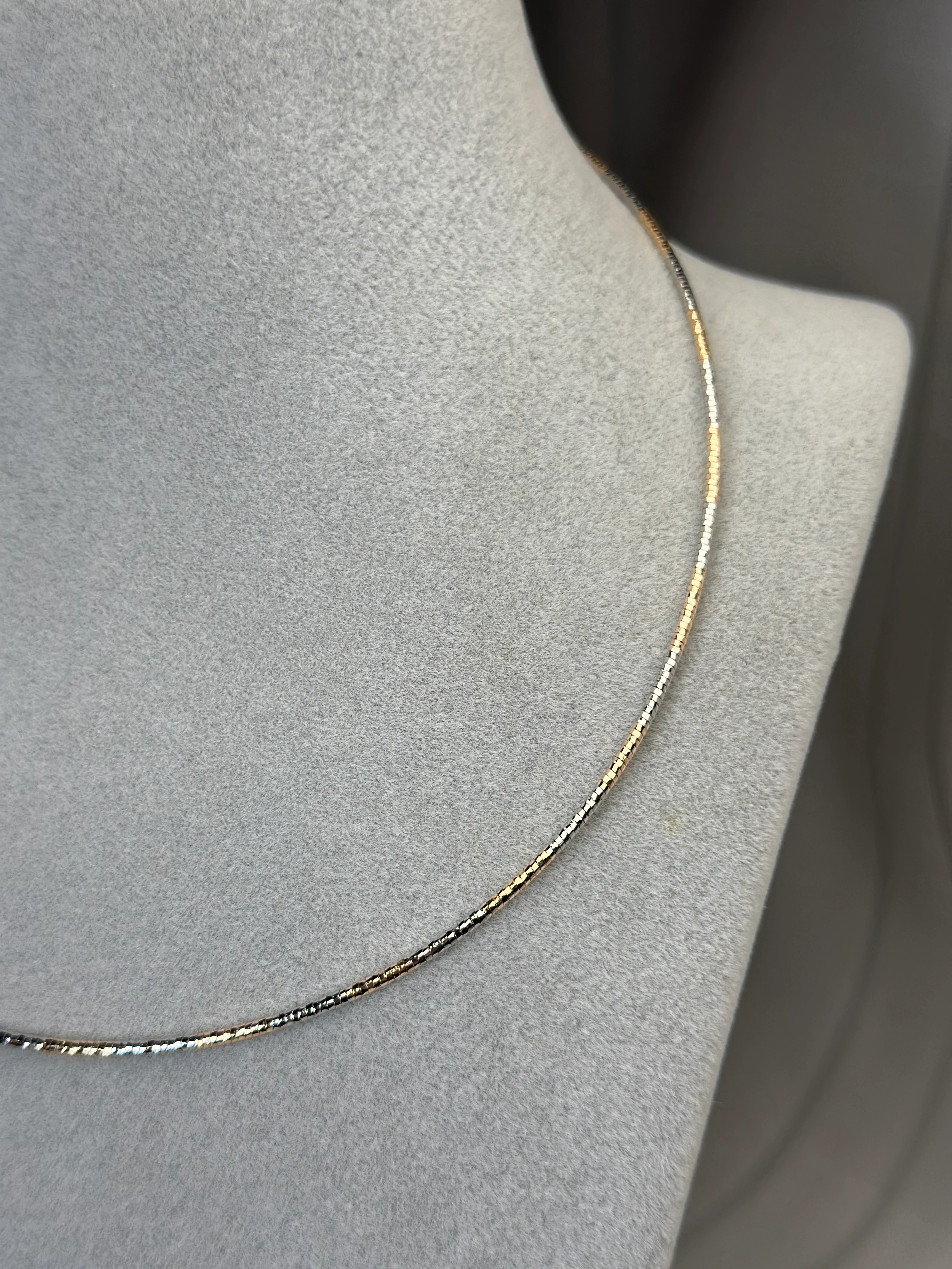 Xuping Çift Renk Tel Kolye 42cm