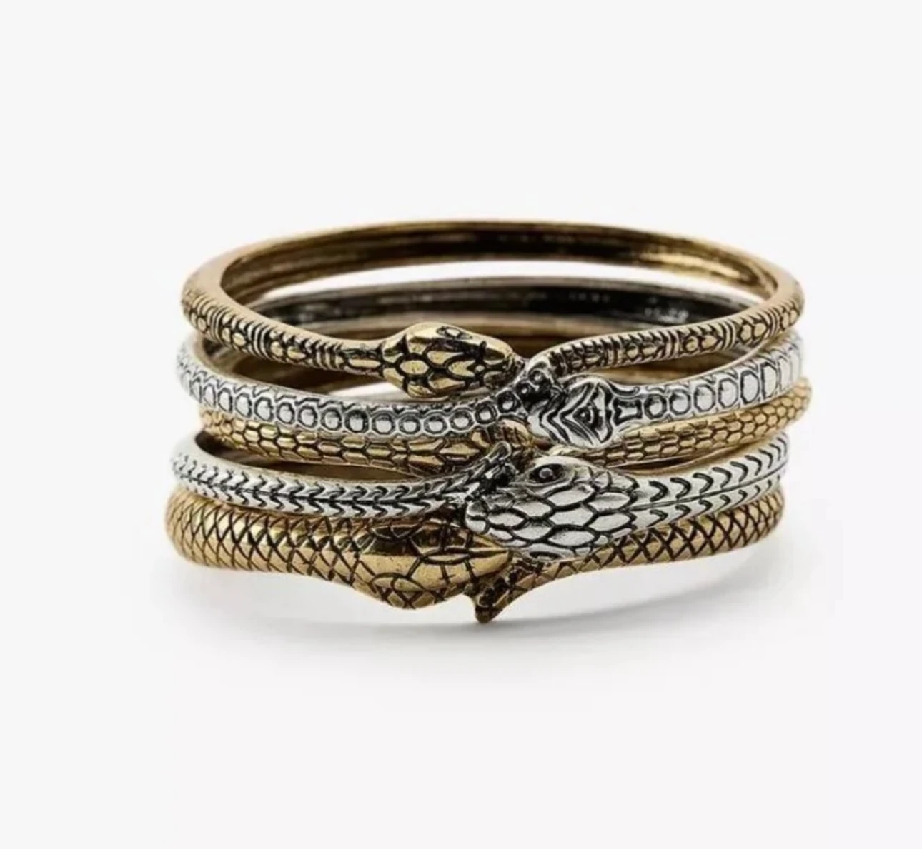 Marka Model Çift Renk Yılan Detay 5li Bilezik