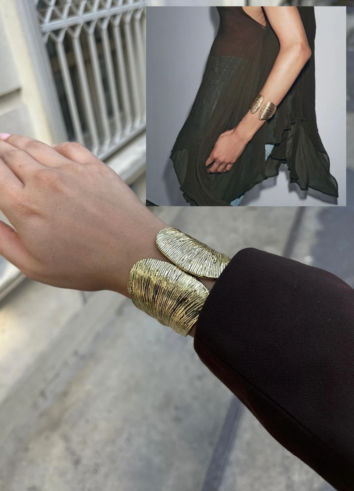 Marka Model Gold Renk Kalın Kelepçe Bilezik