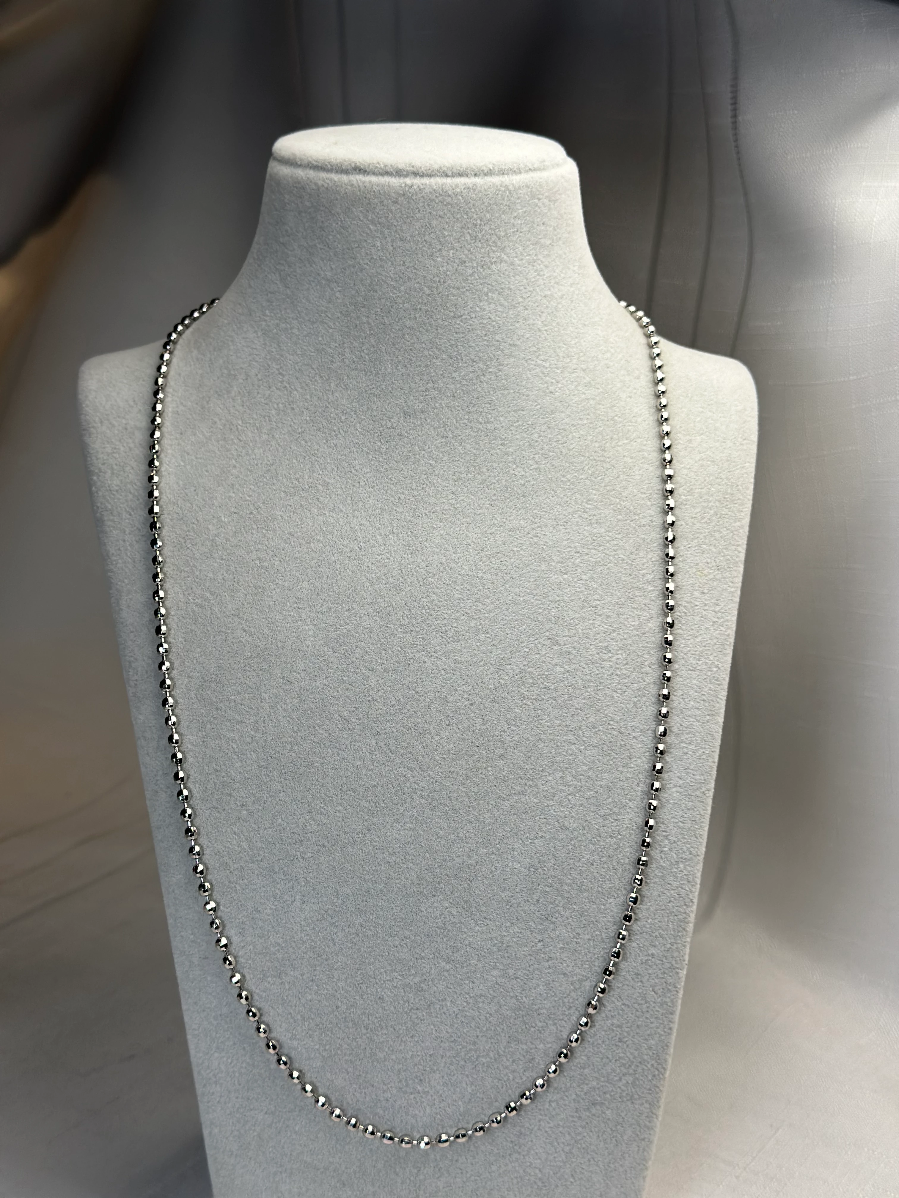 Xuping Gümüş Renk Top Zincir Kolye 60cm