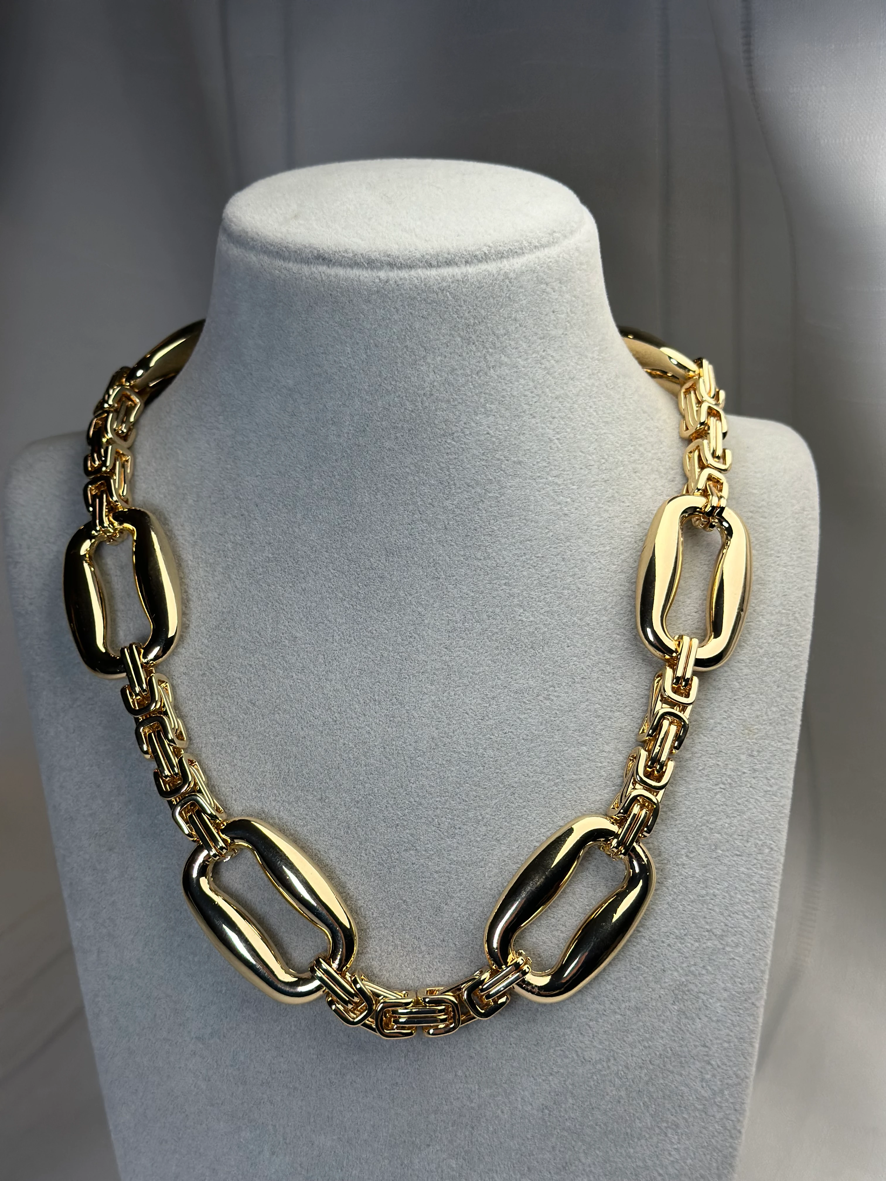 Özel Seri Gold Renk Kalın Mix Kolye