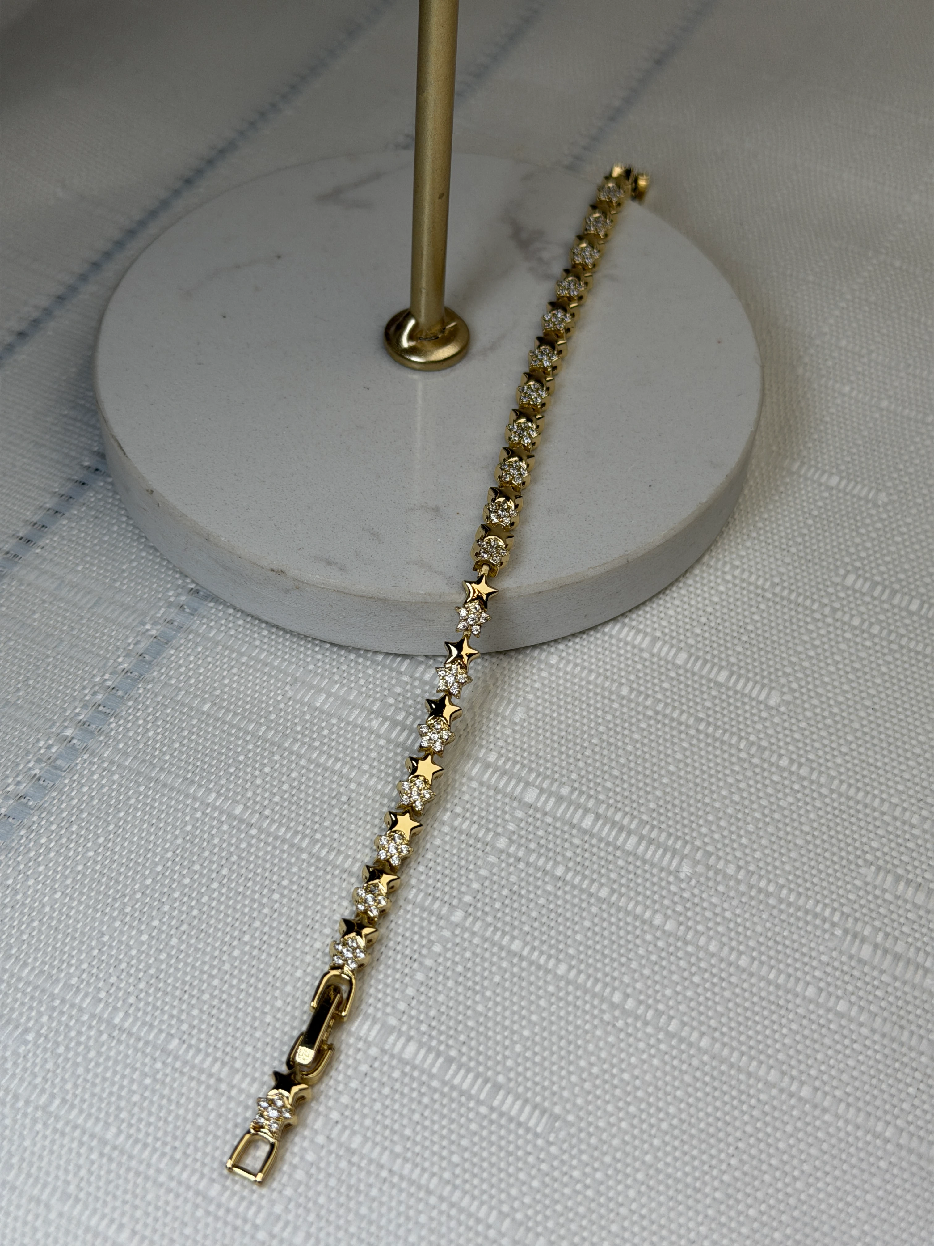 Xuping 14k Zirkon Taş Yıldız Bileklik