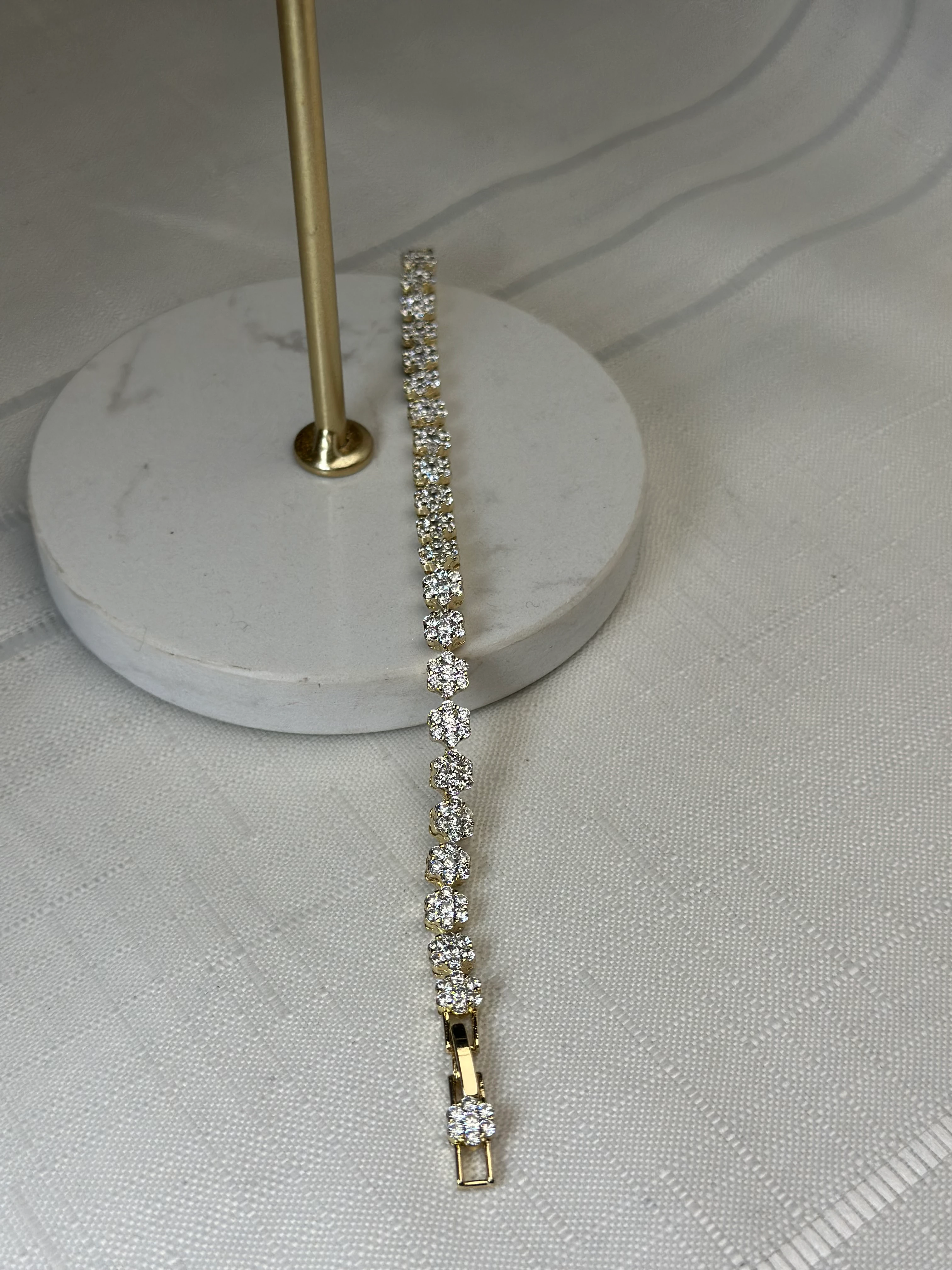 Xuping 14k Zirkon Taş Çiçek Bileklik