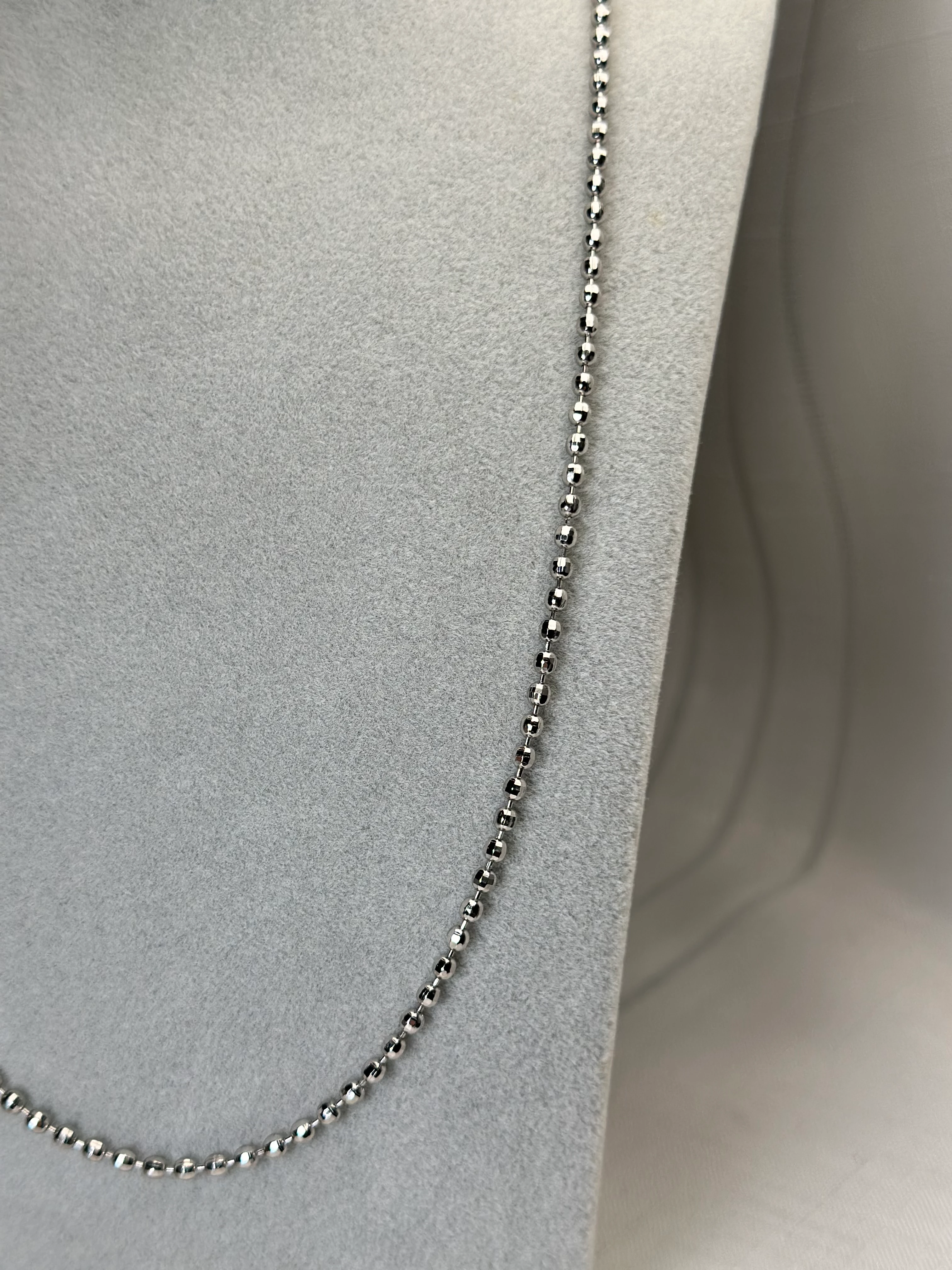 Xuping Gümüş Renk Top Zincir Kolye 60cm