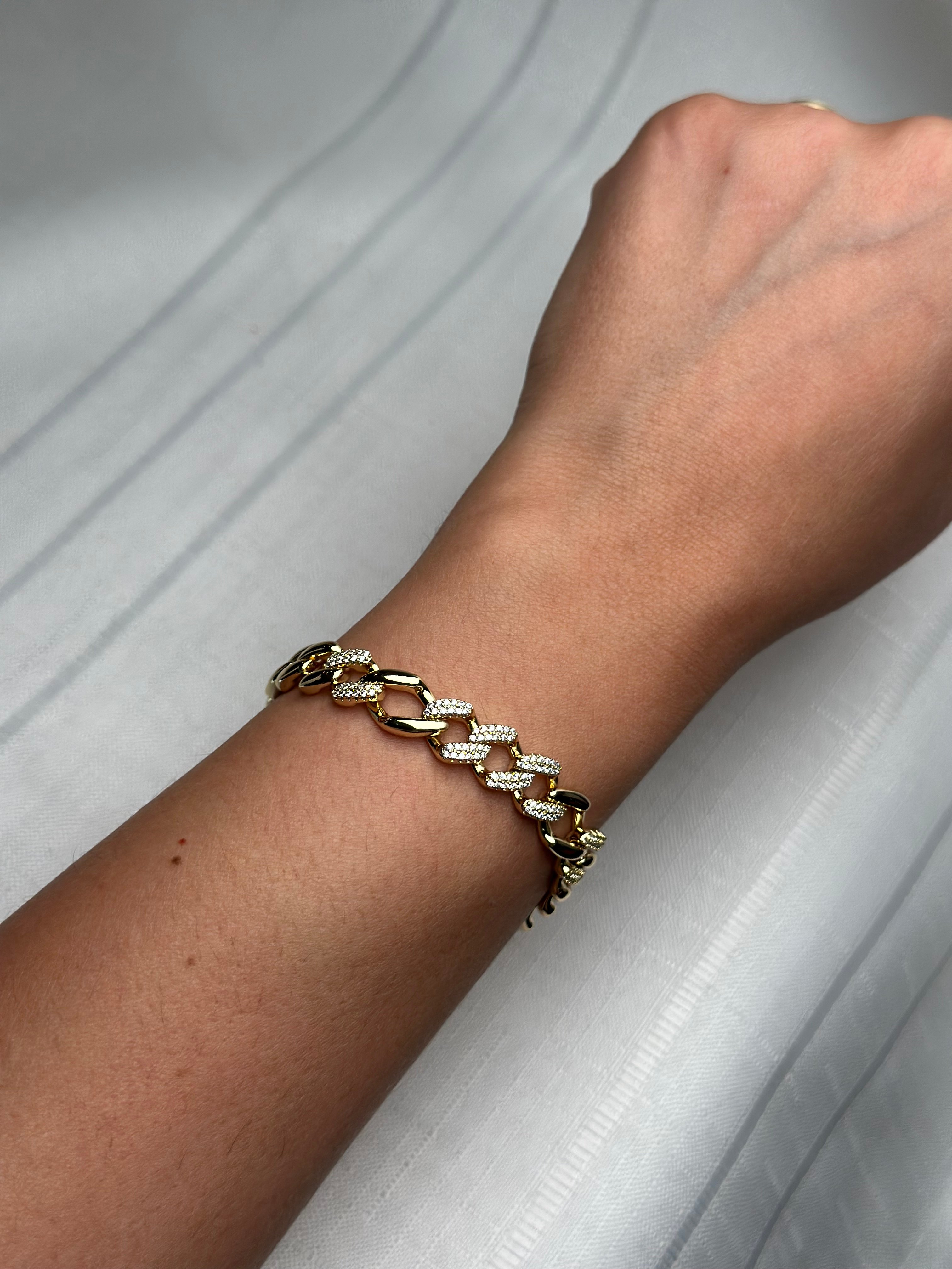 Xuping 14k Zirkon Taş Kuyumcu Model Bileklik
