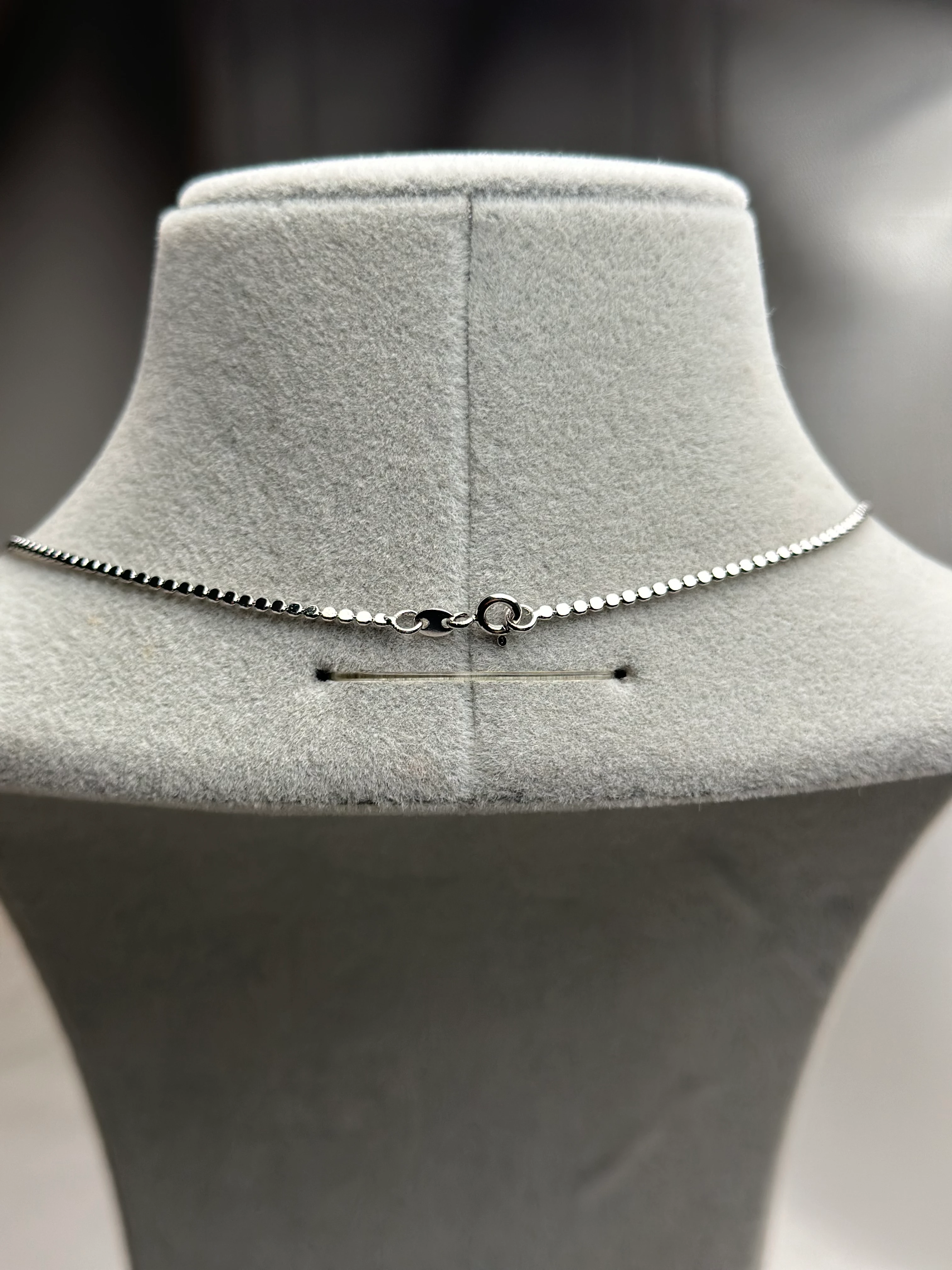 Xuping Gümüş Renk İnce Ezme Zincir Kolye 60cm