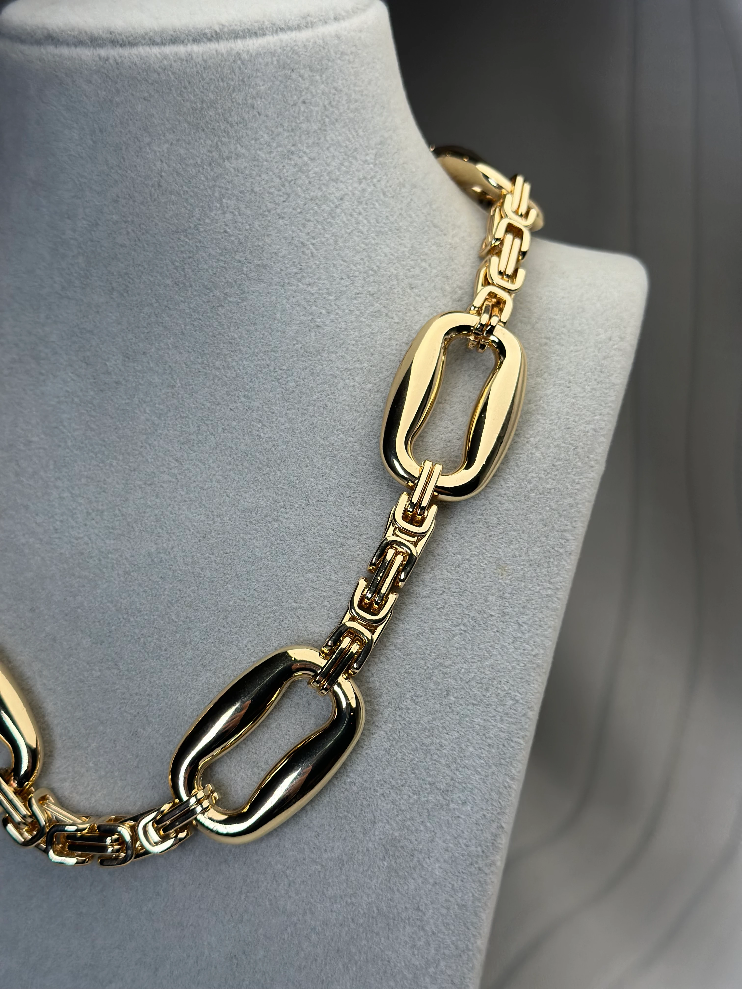 Özel Seri Gold Renk Kalın Mix Kolye