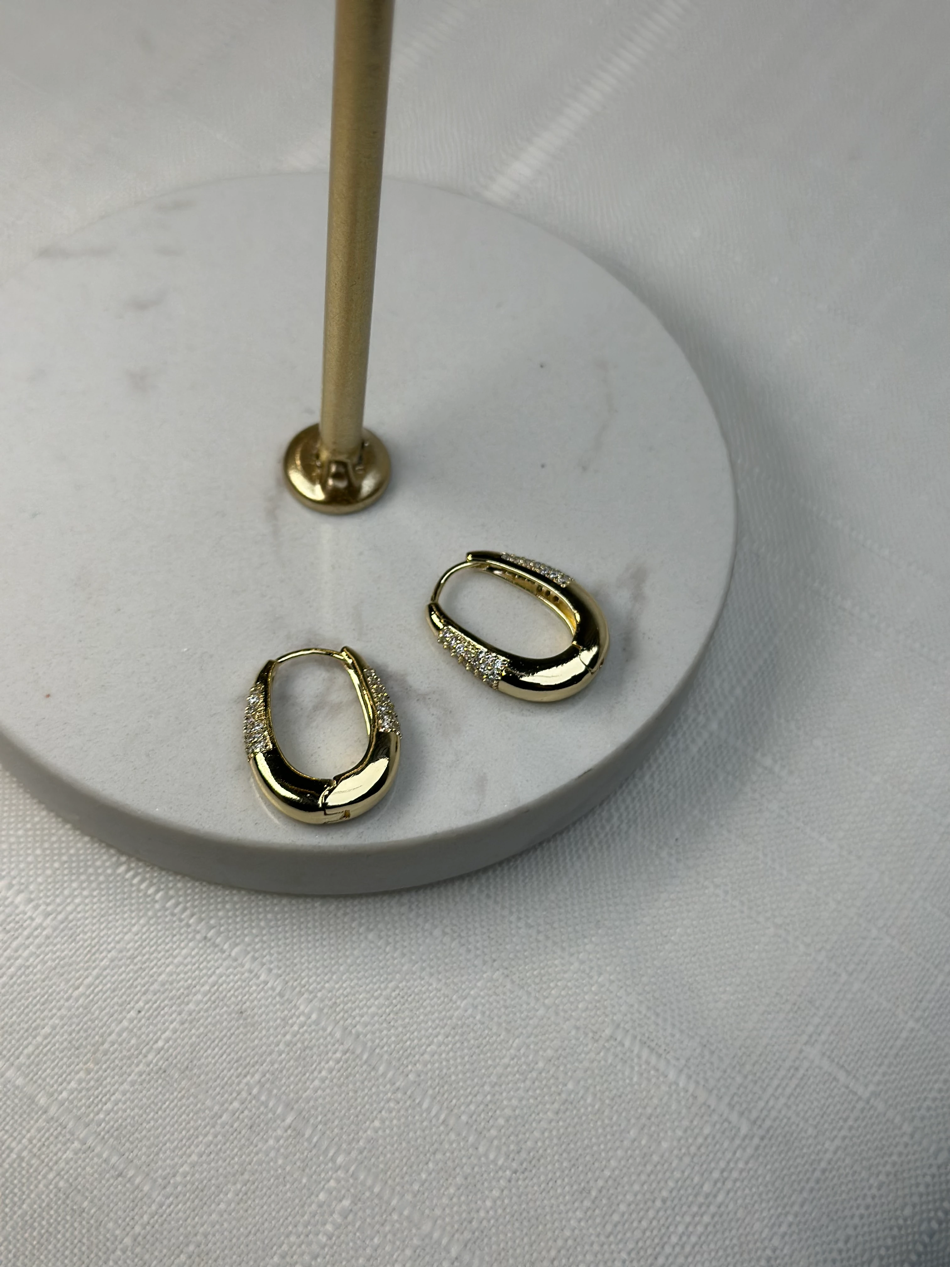 Xuping 14K Zirkon Taş Halka Küpe