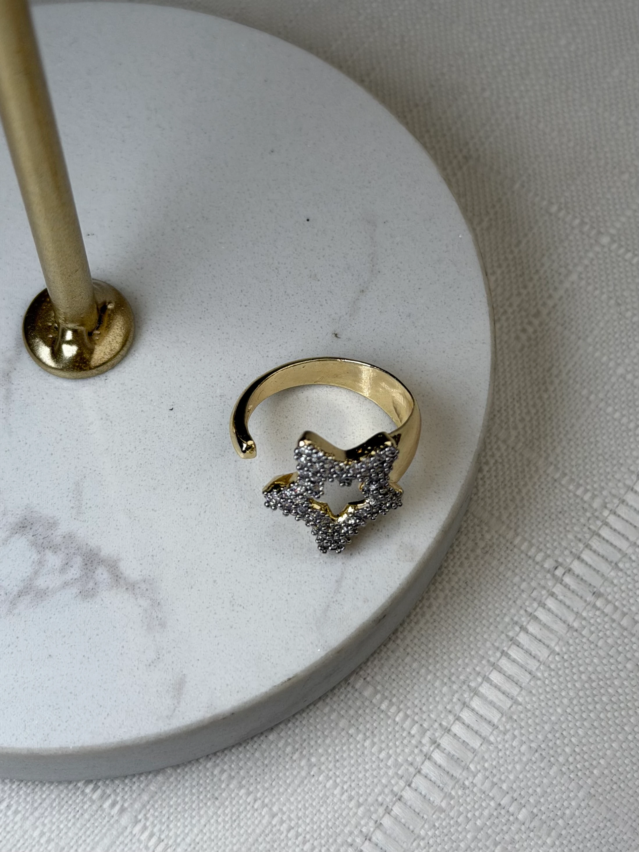 Özel Seri Marka Model Çift Renk Yıldız Yüzük