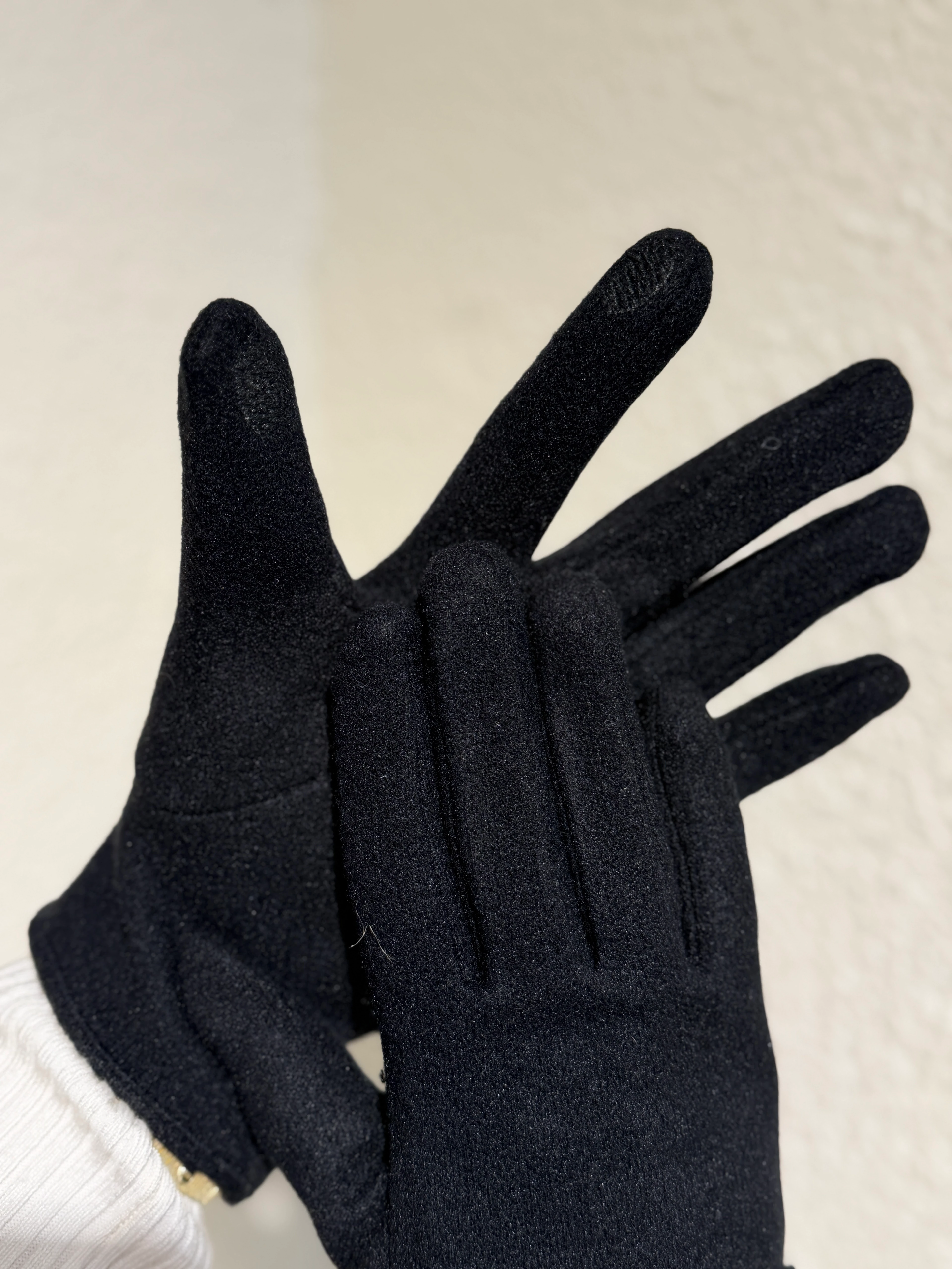 Fiyonklu Dokunmatik Siyah Eldiven