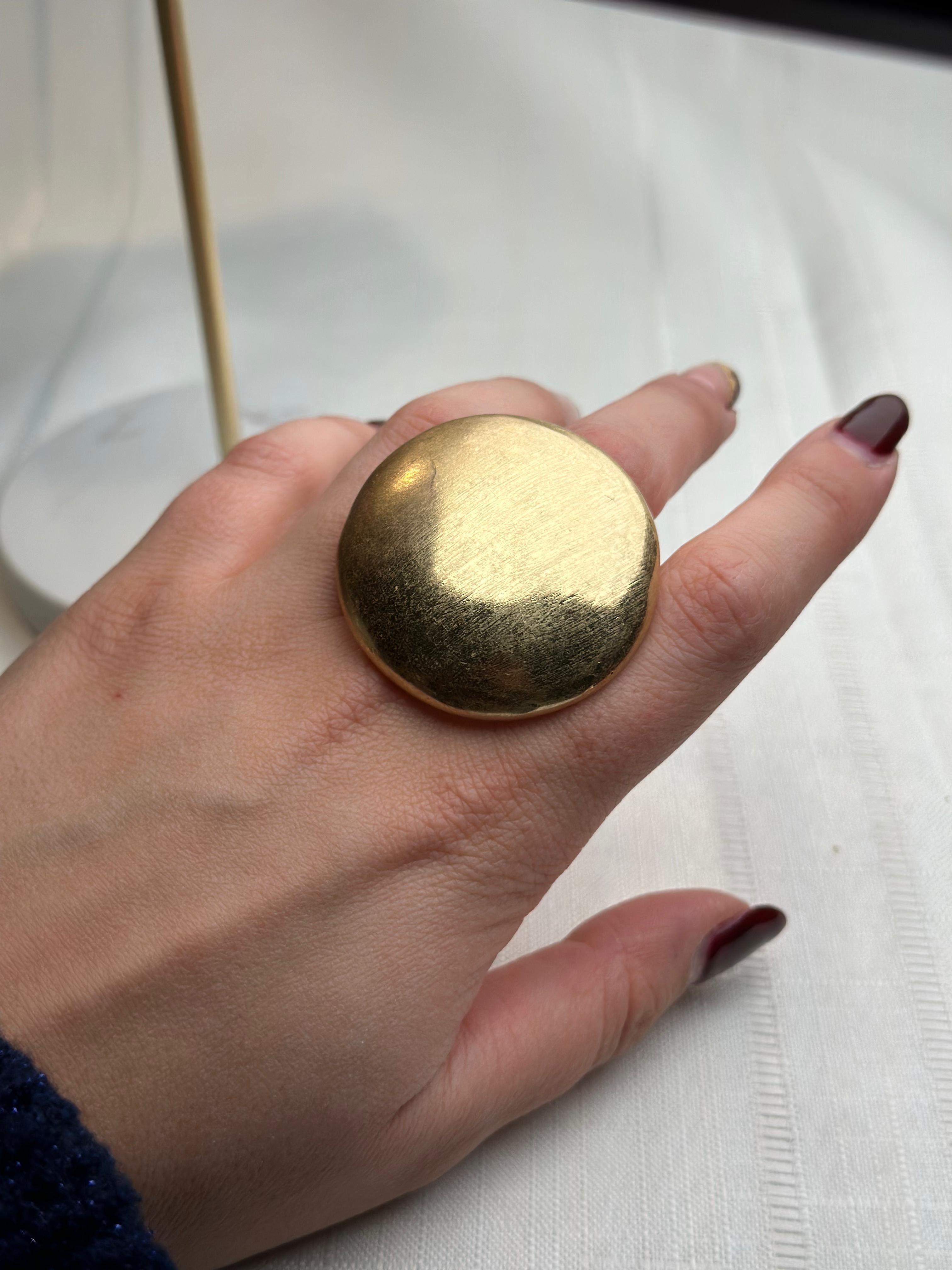 Özel Seri Mat Gold Lastikli Büyük Yüzük