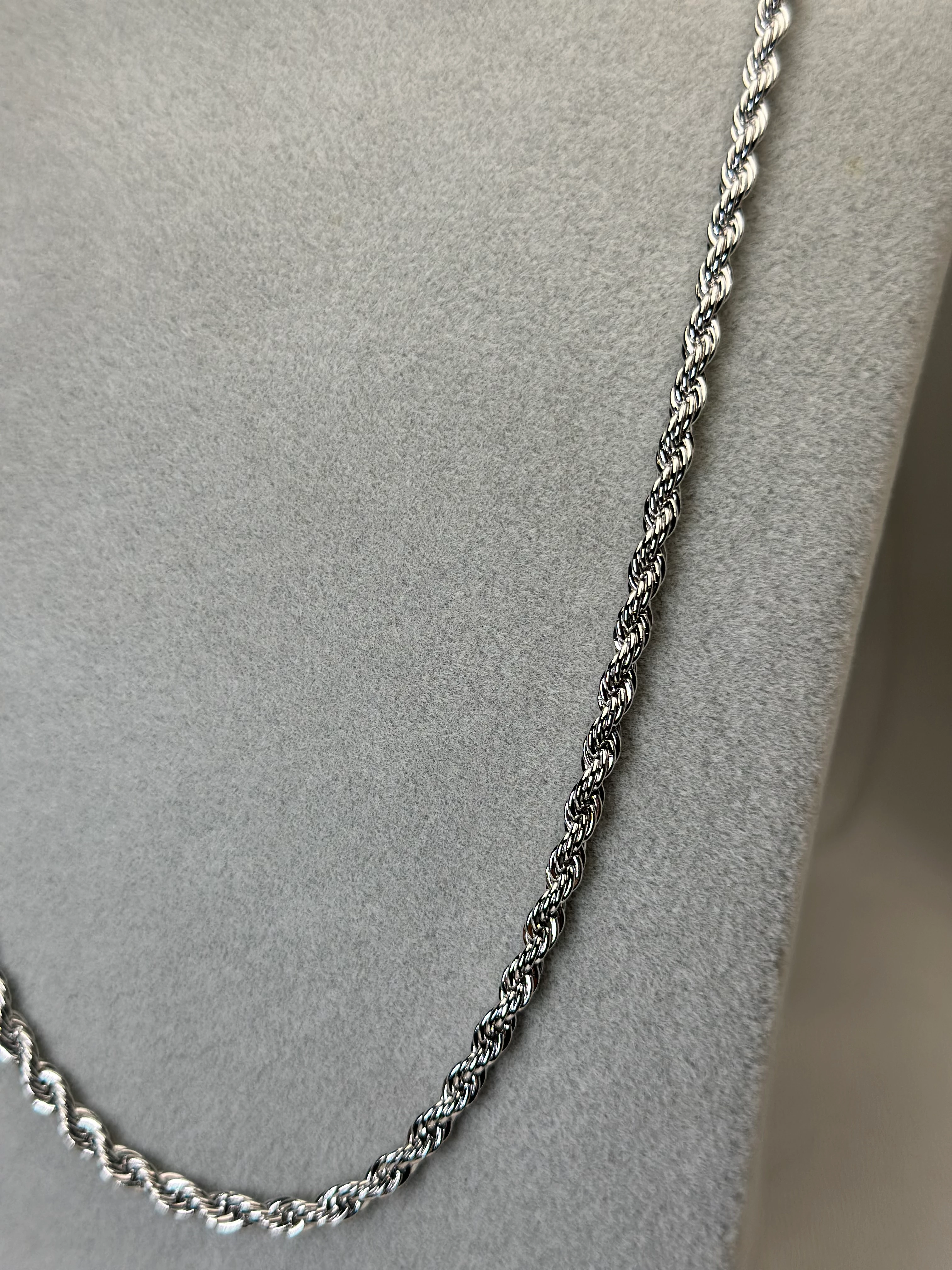 Xuping Gümüş Renk Burgu Zincir Kolye 55cm