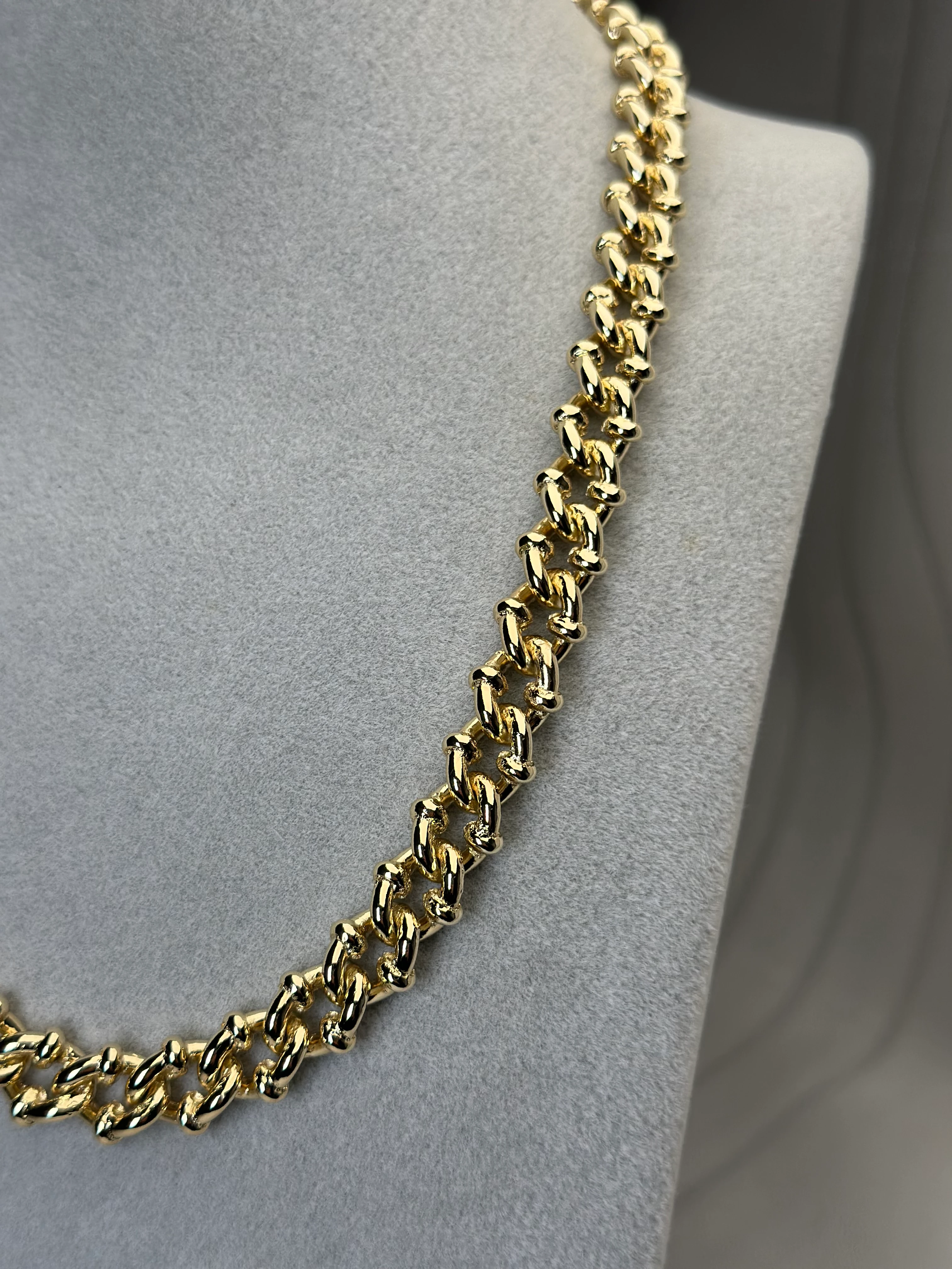 Xuping 14k Kalın Zincir Kolye 47cm