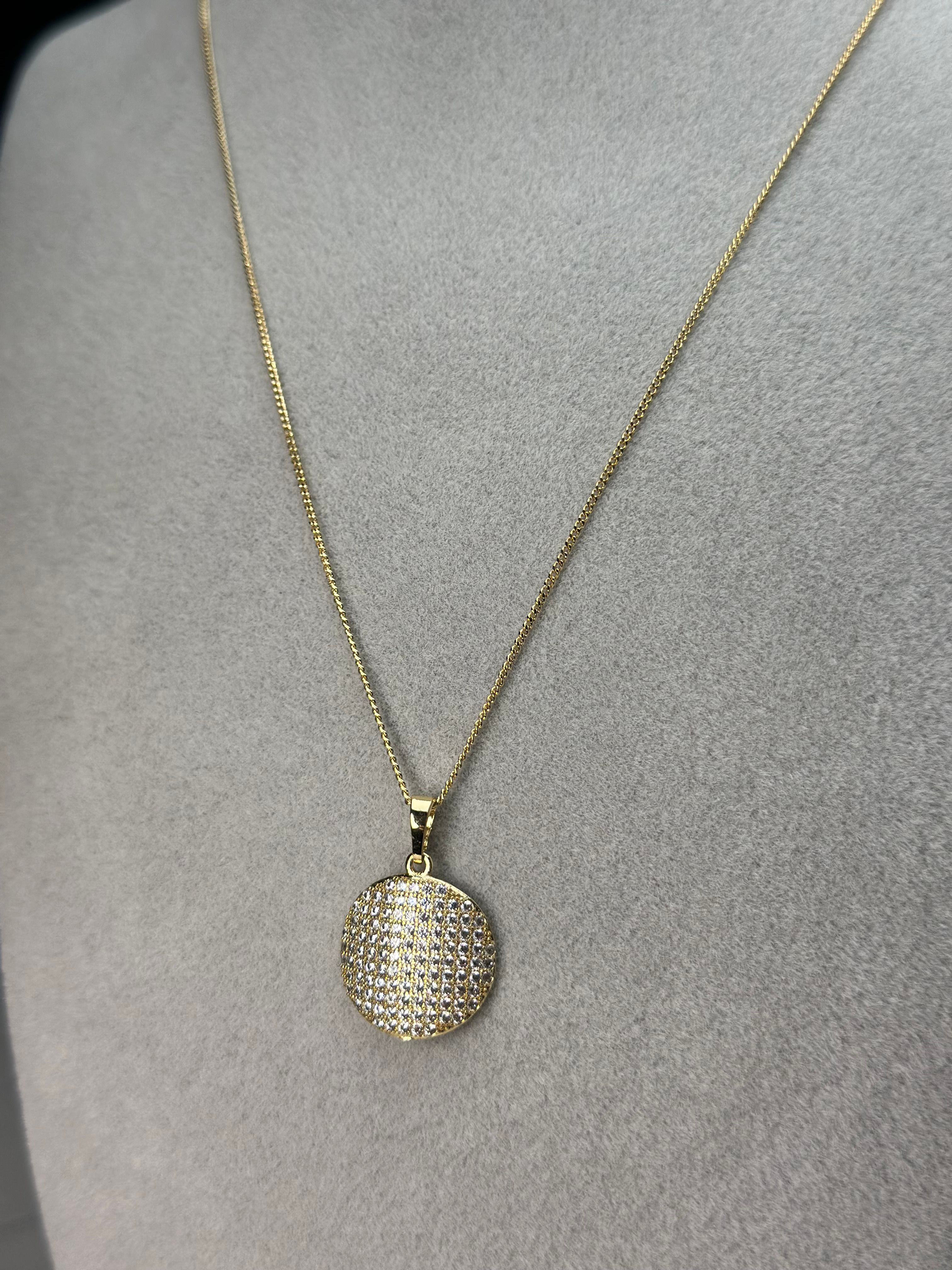 Xuping 14k Zirkon Taş Yuvarlak Kolye
