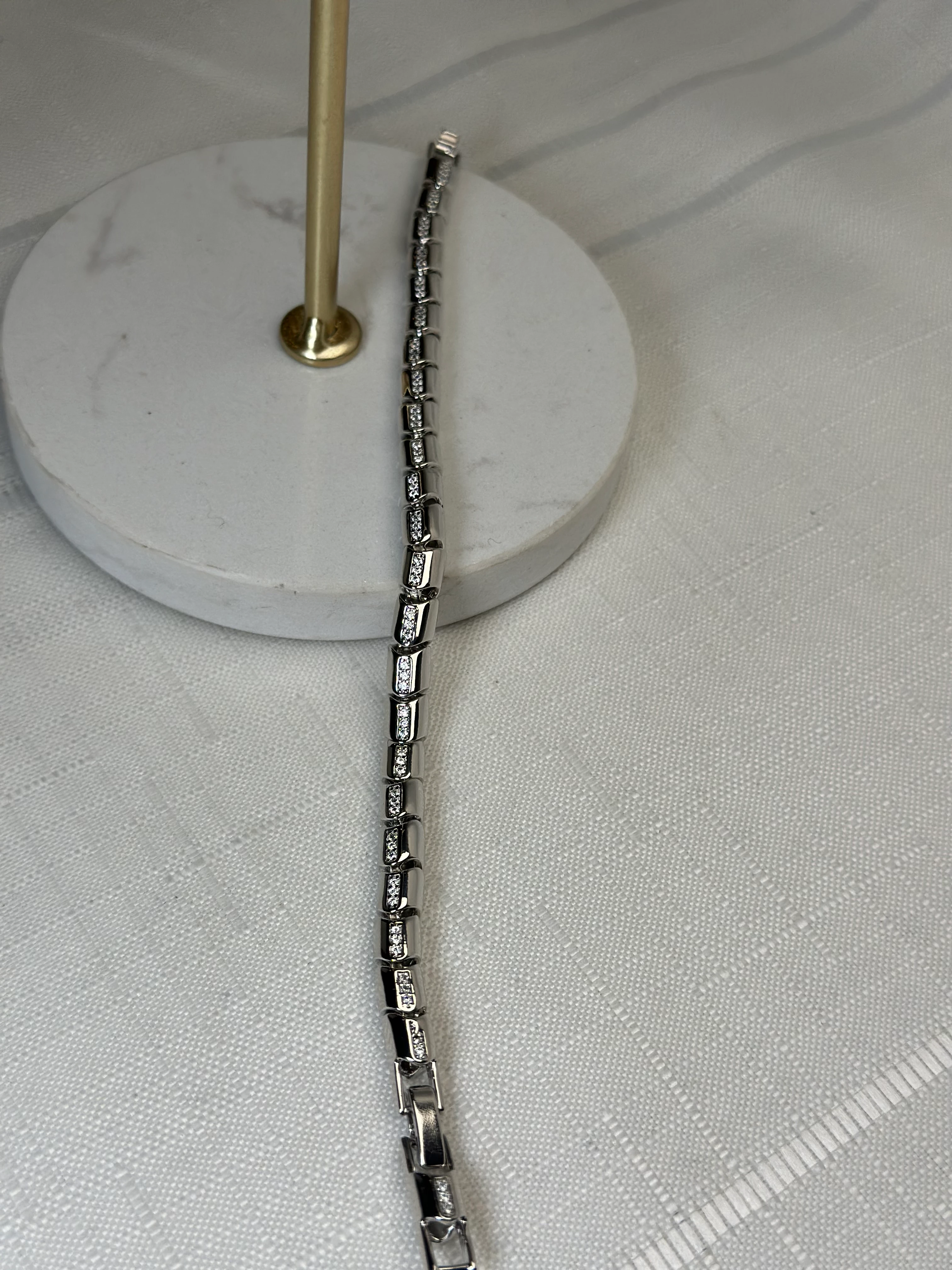 Xuping Gümüş Renk Zirkon Taş Bileklik