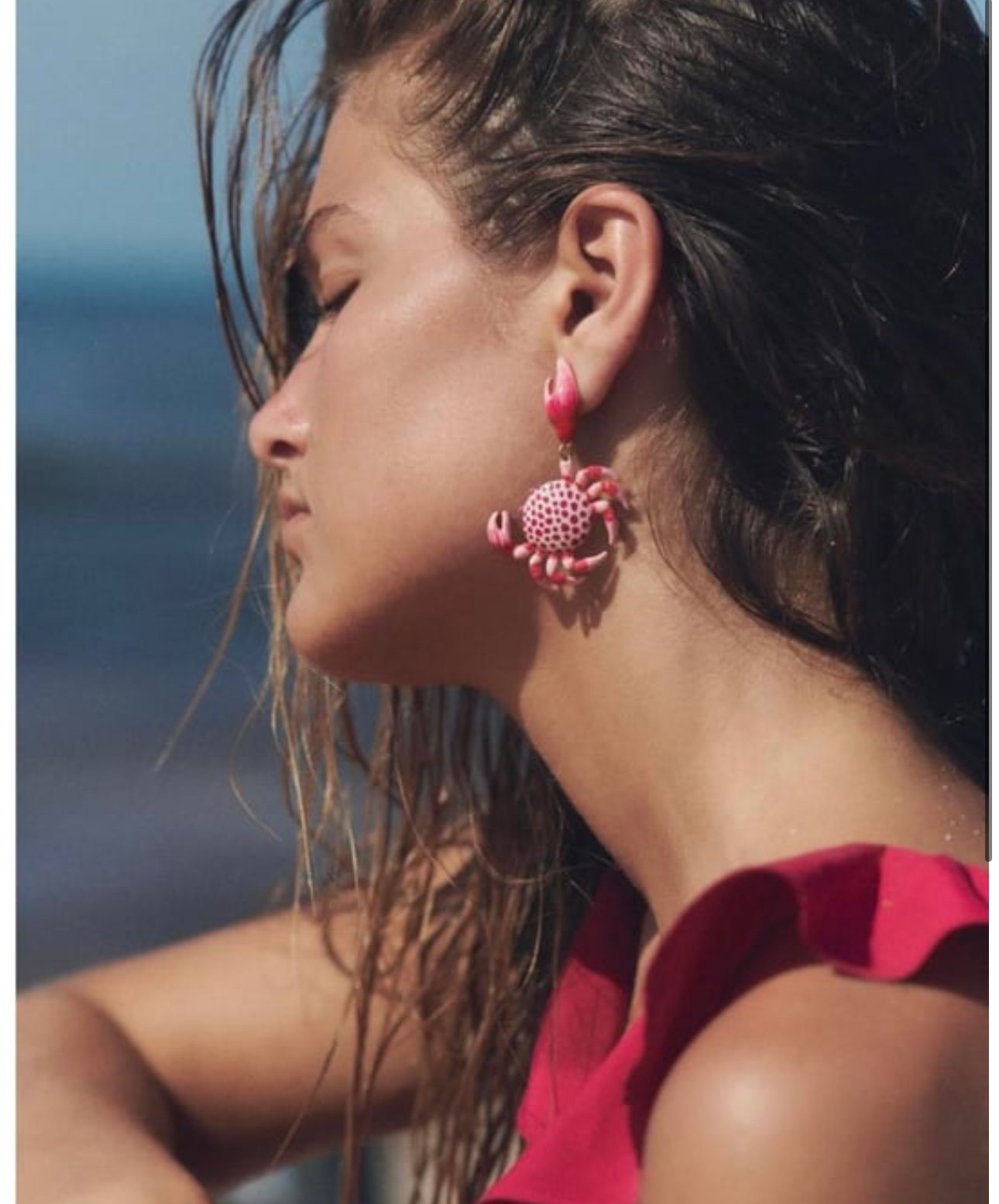 Marka Model Pembe Yengeç Küpe