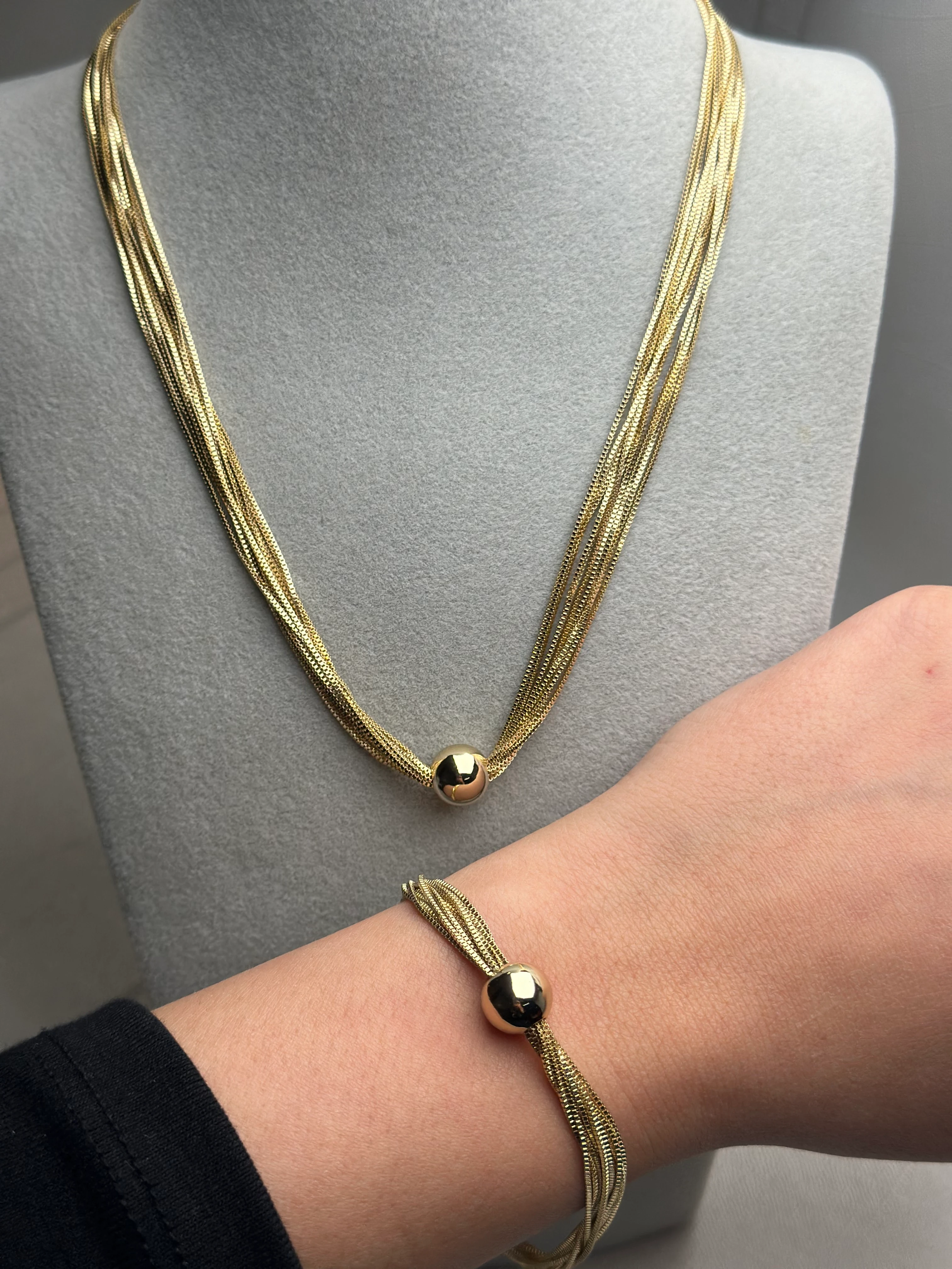 Xuping 14k Top Detay Kolye Bileklik Set