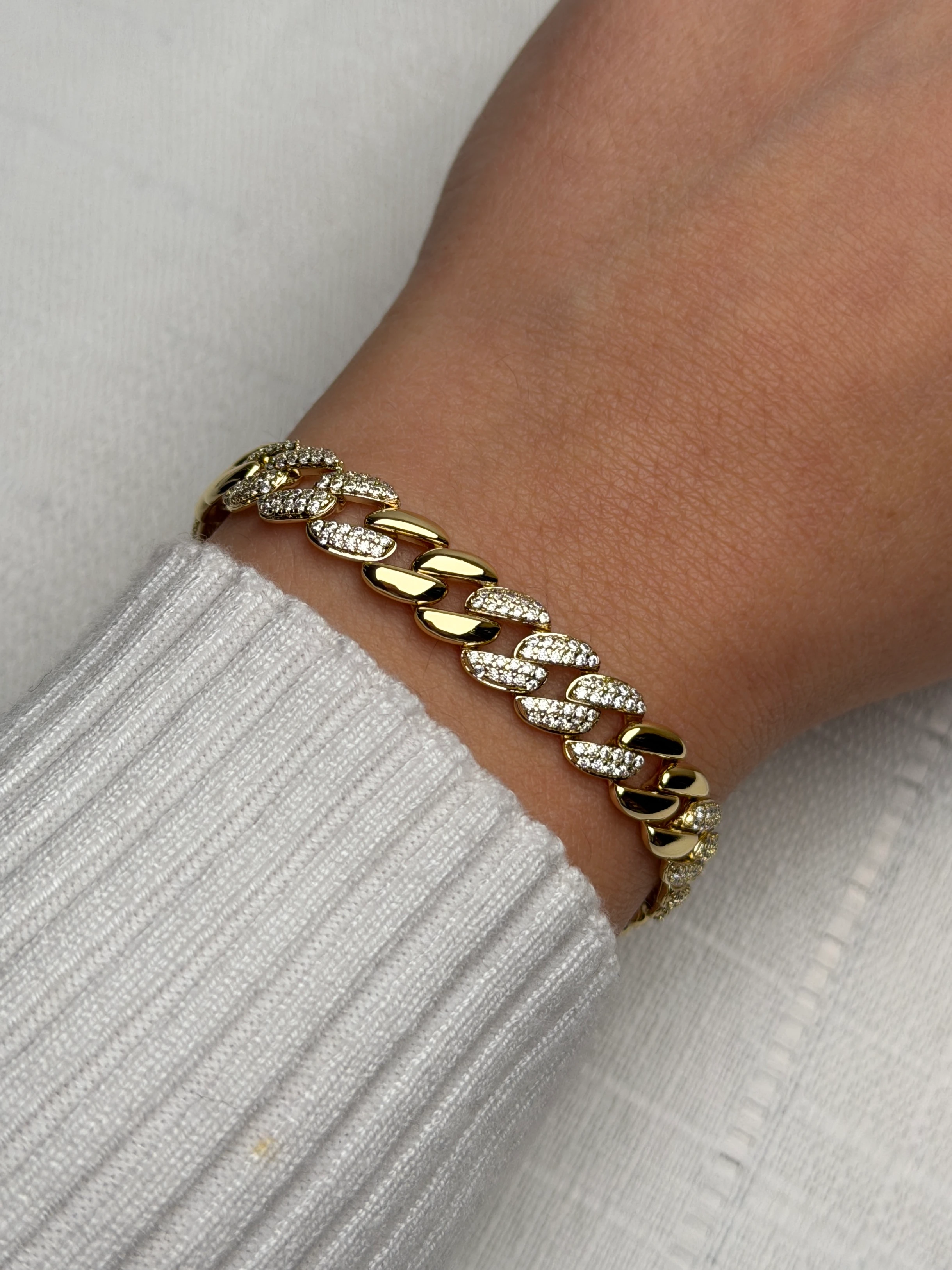 Xuping 14k Zirkon Taş İnce Gurmet Bileklik