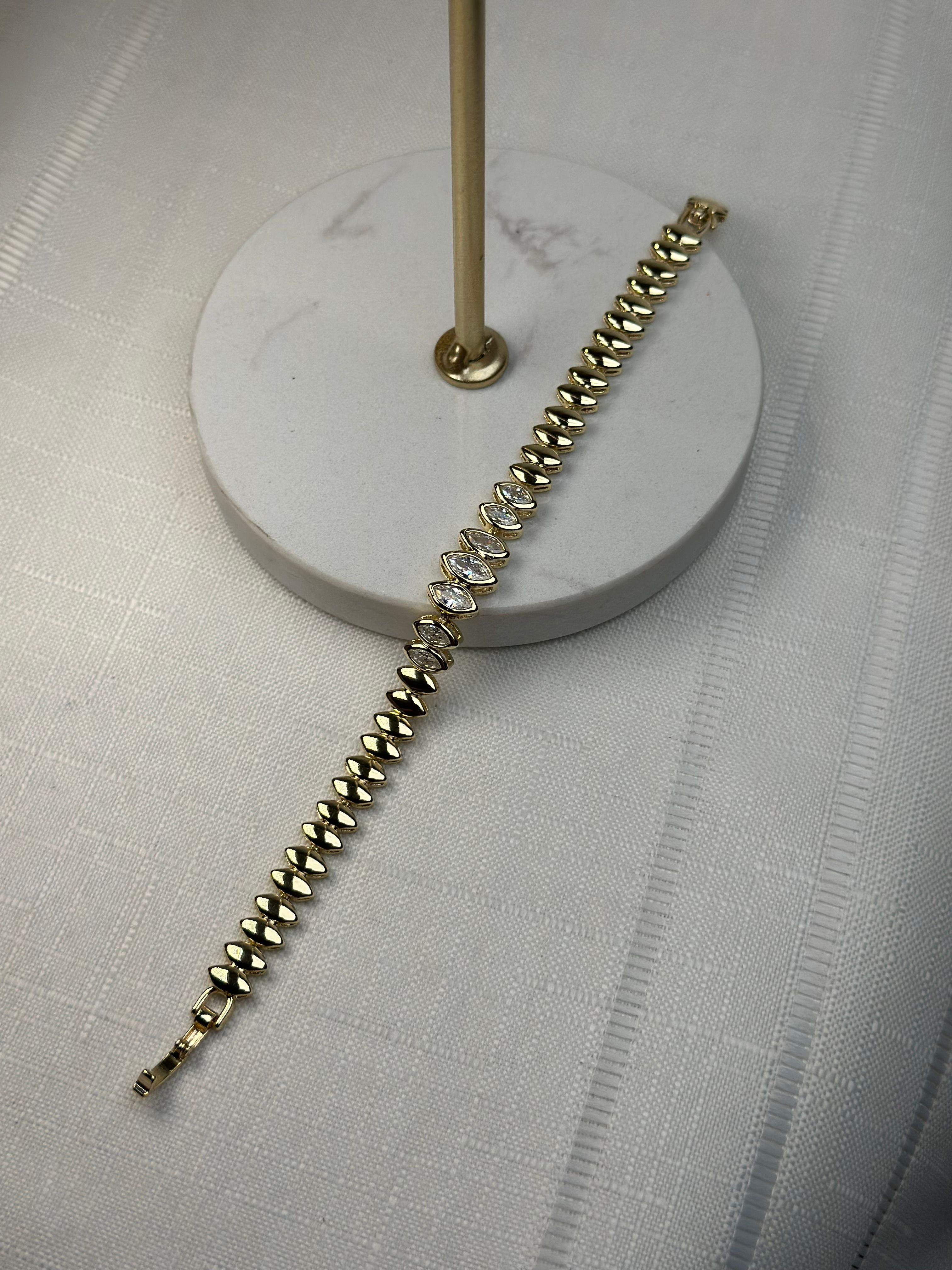 Xuping 14k Zirkon Taş Bileklik