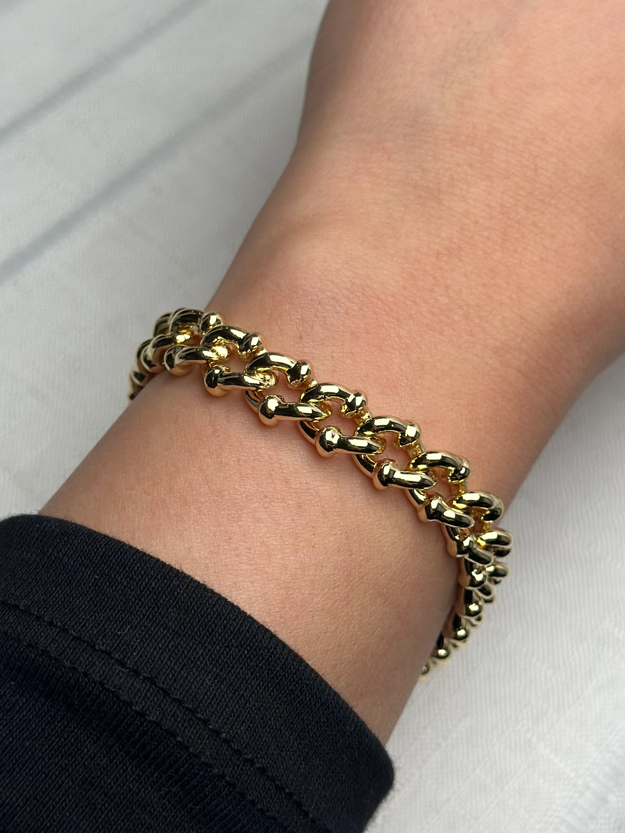 Xuping 14k Kalın Kolye Bileklik Set