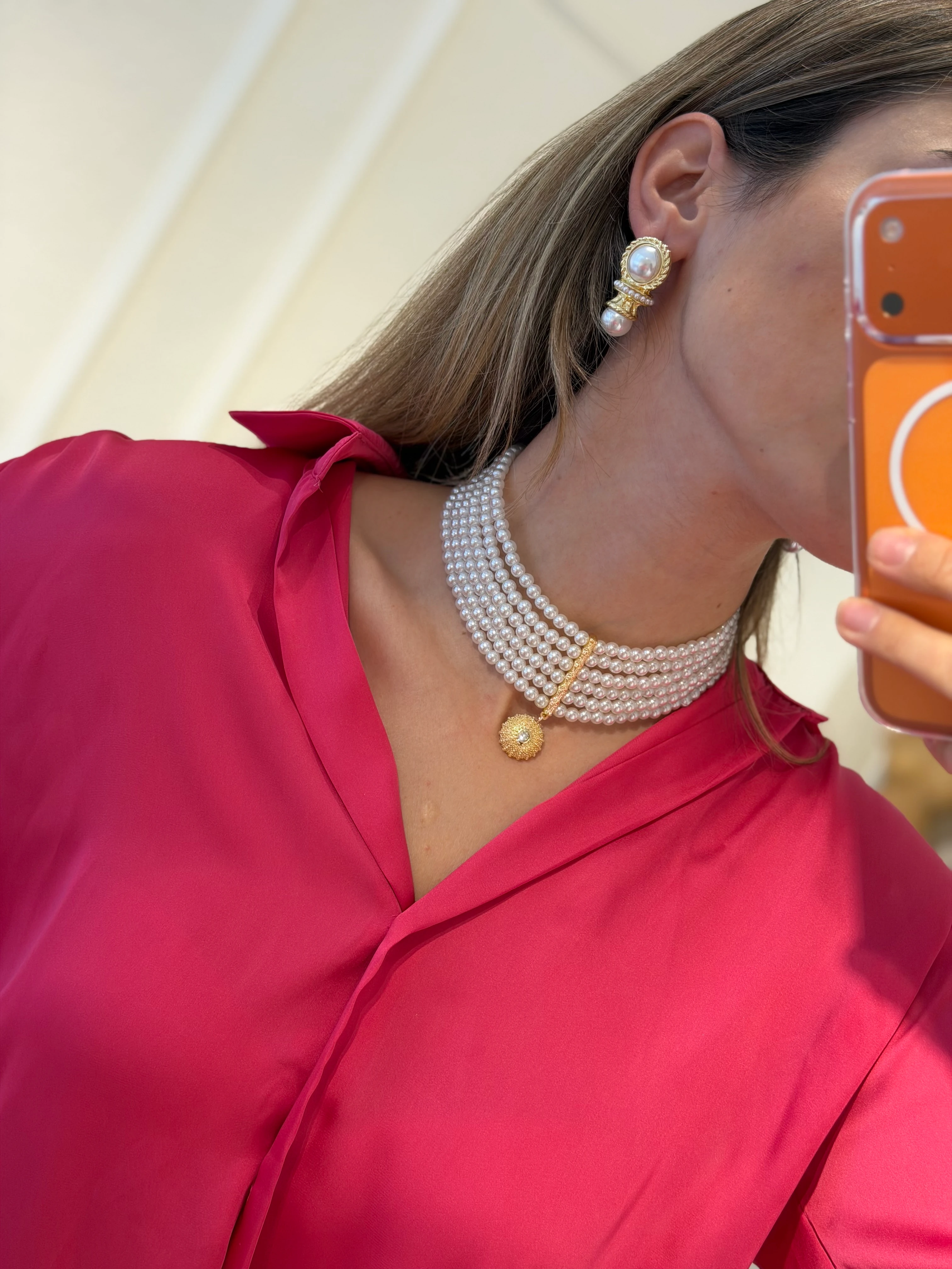 İnci Gold Detay İnci Tasma Kolye