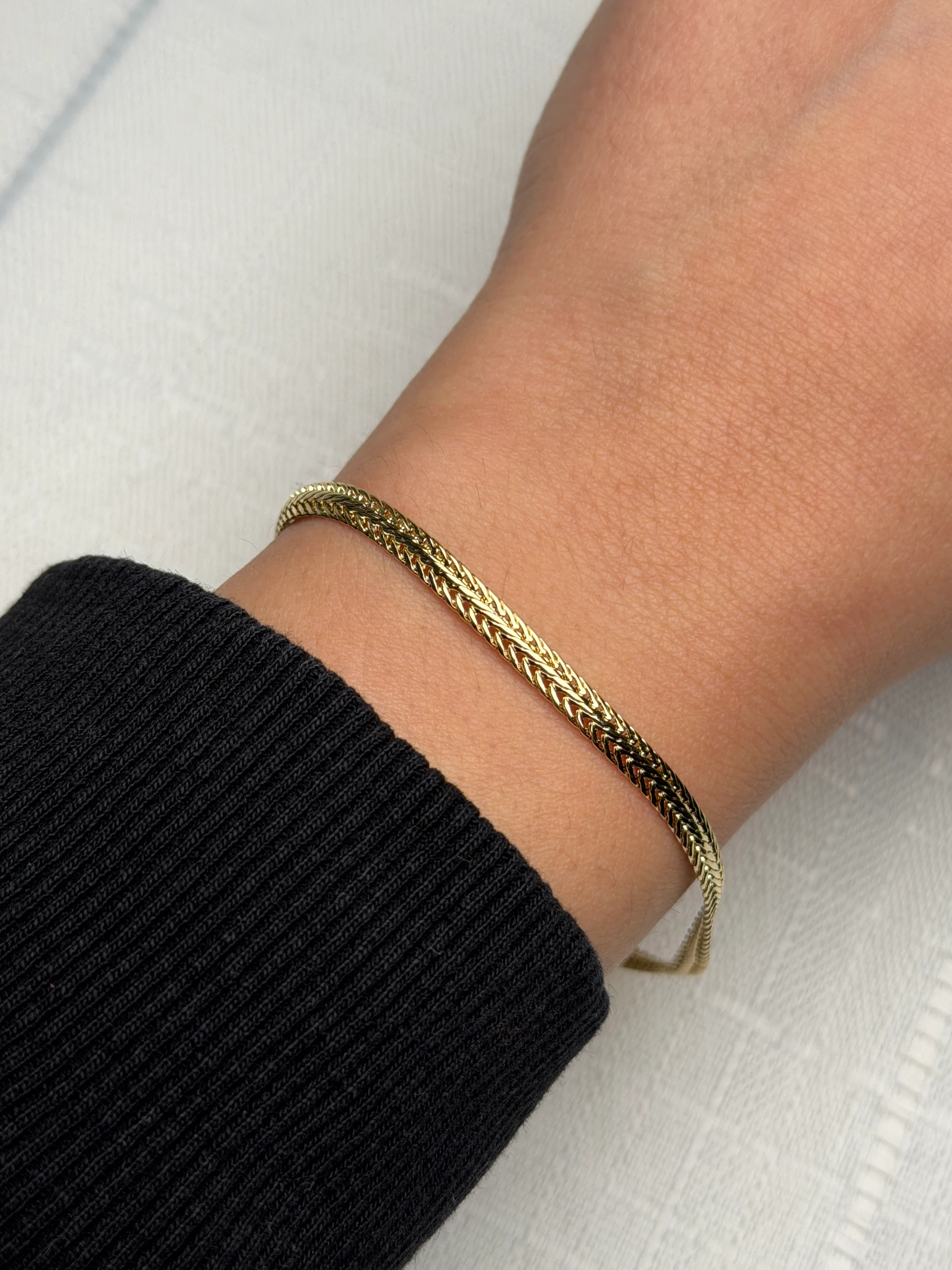 Xuping 14k Kuyumcu Model Örgü Bileklik