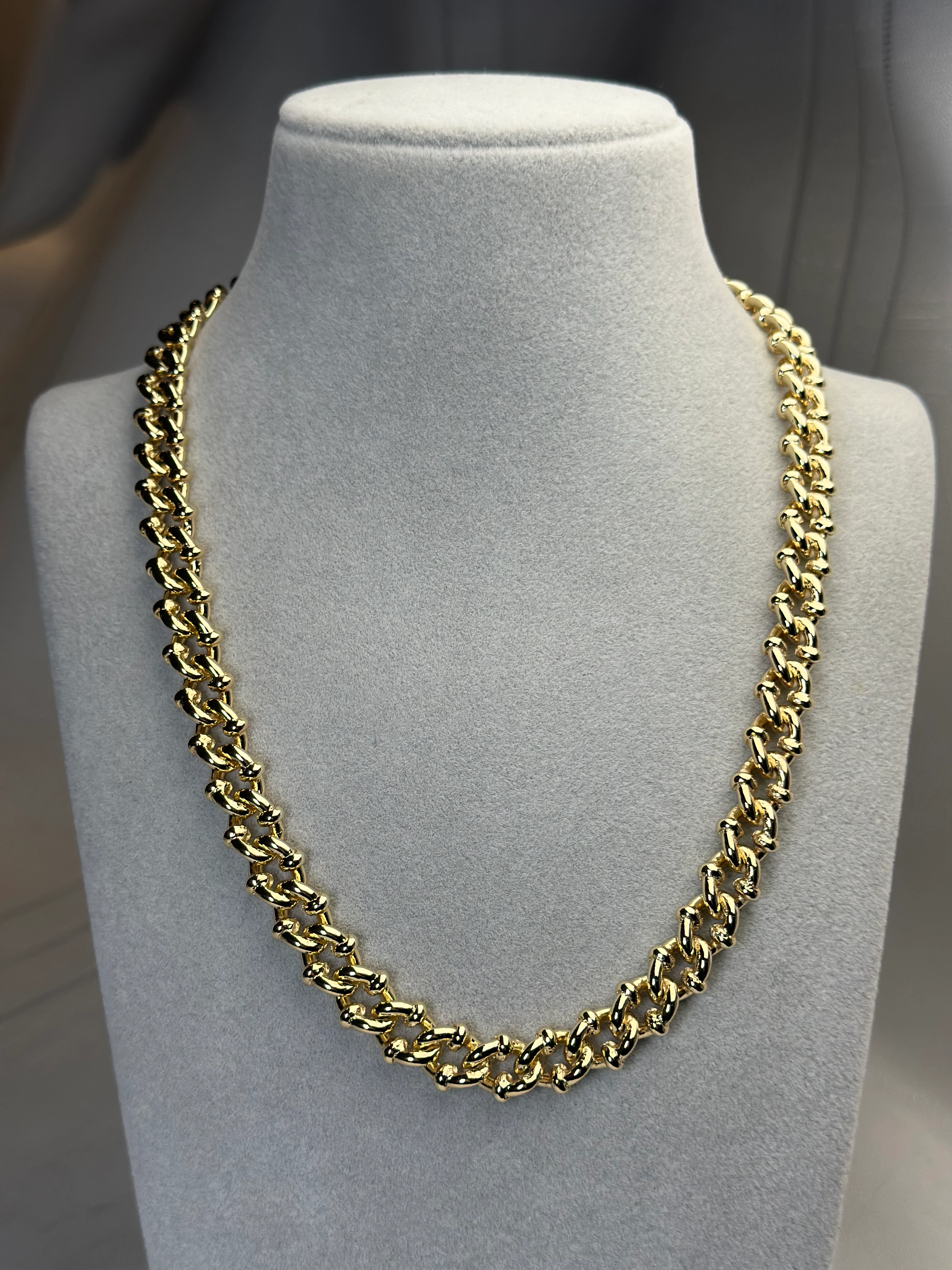 Xuping 14k Kalın Zincir Kolye 47cm