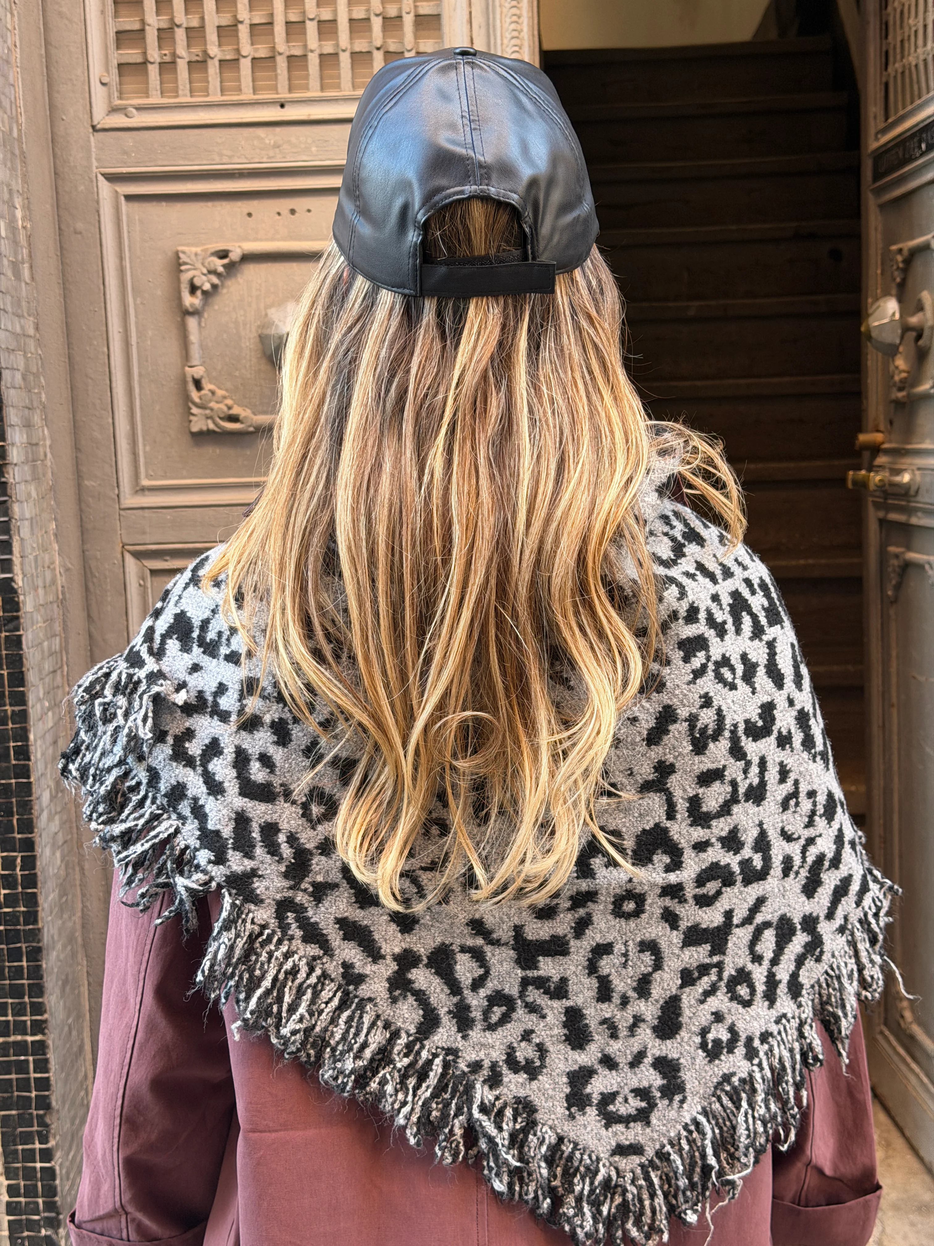 Siyah Deri Kep Şapka