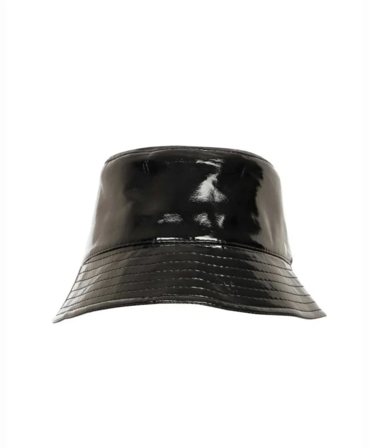 Rugan Siyah Bucket Şapka