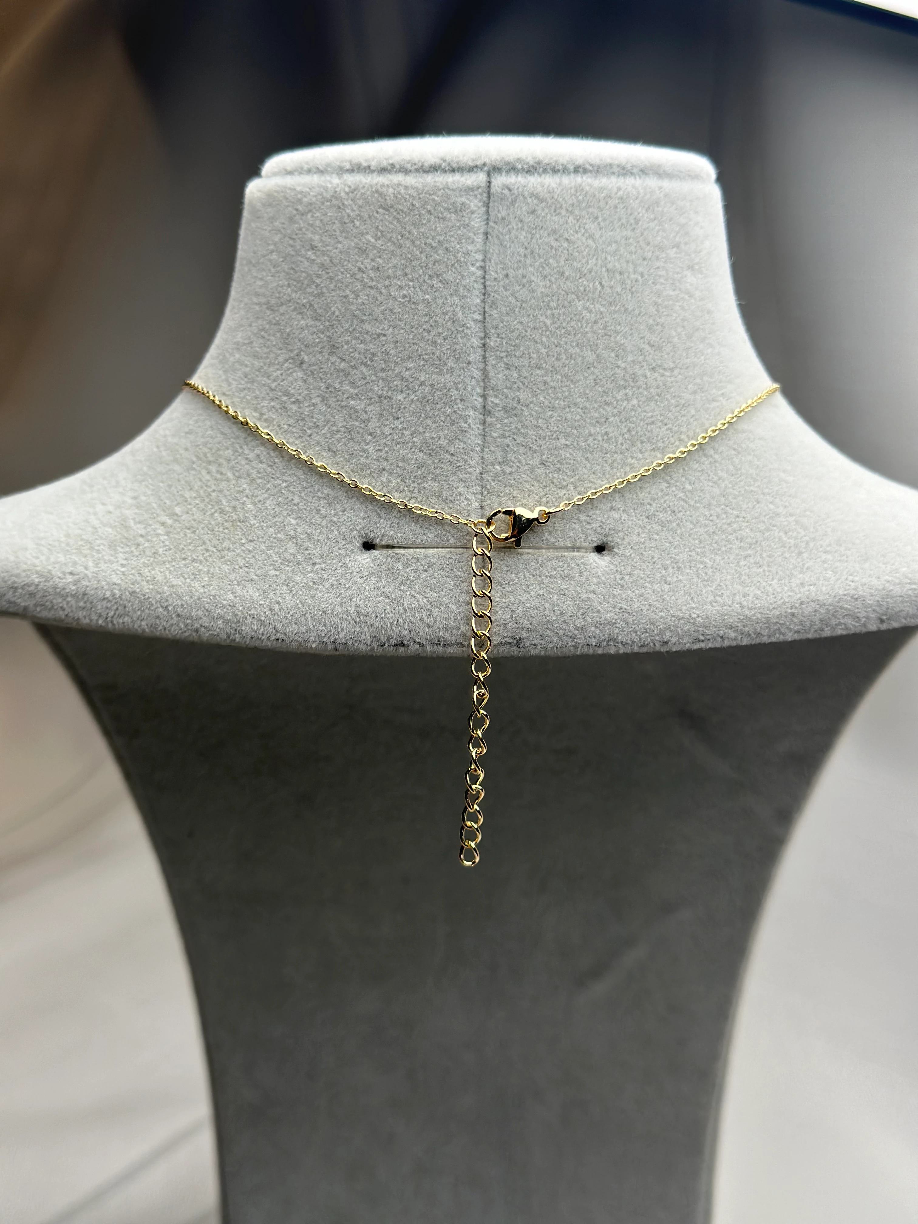 Özel Seri Marka Model Mavi Taş Petek Kolye