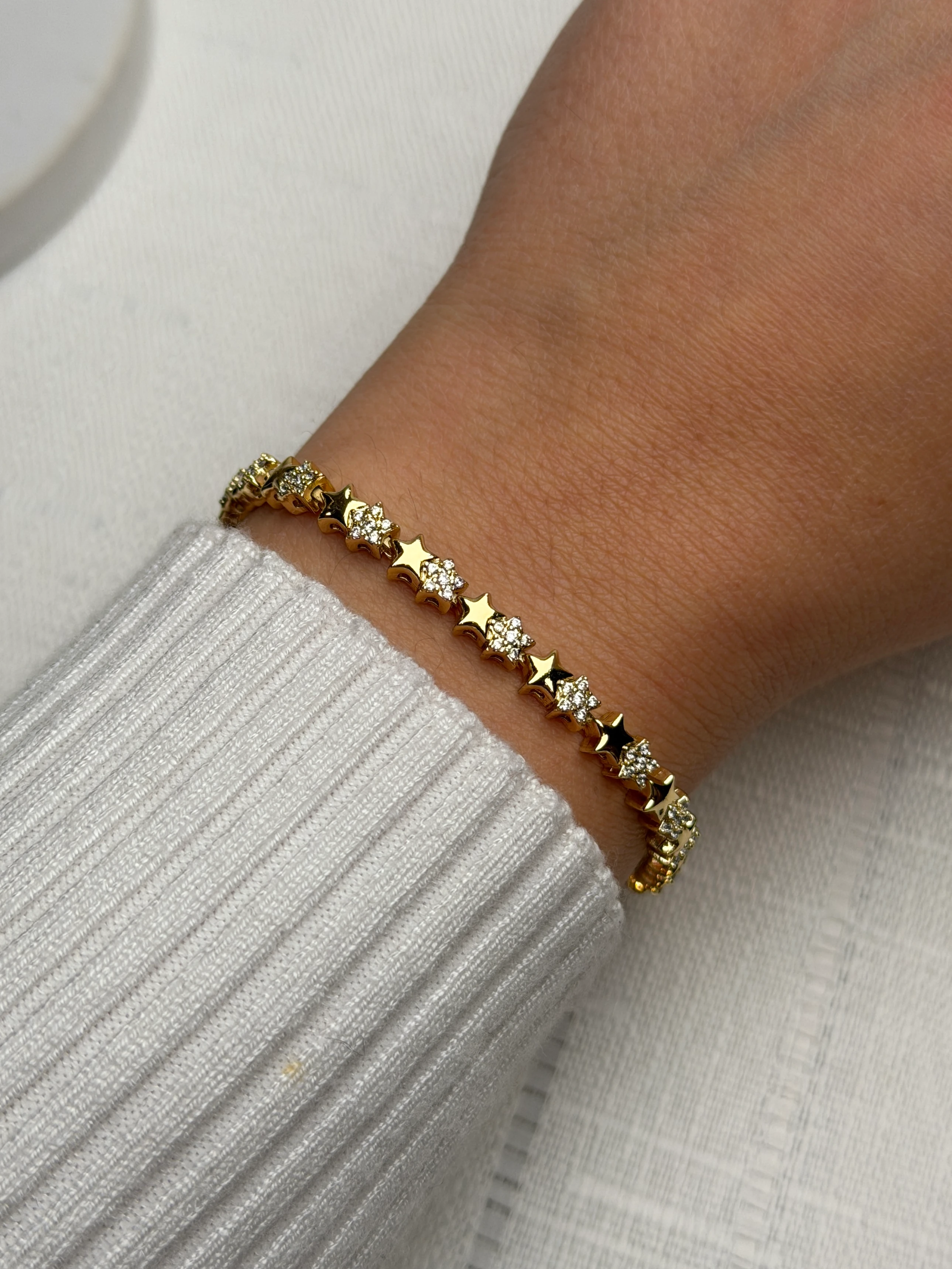 Xuping 14k Zirkon Taş Yıldız Bileklik