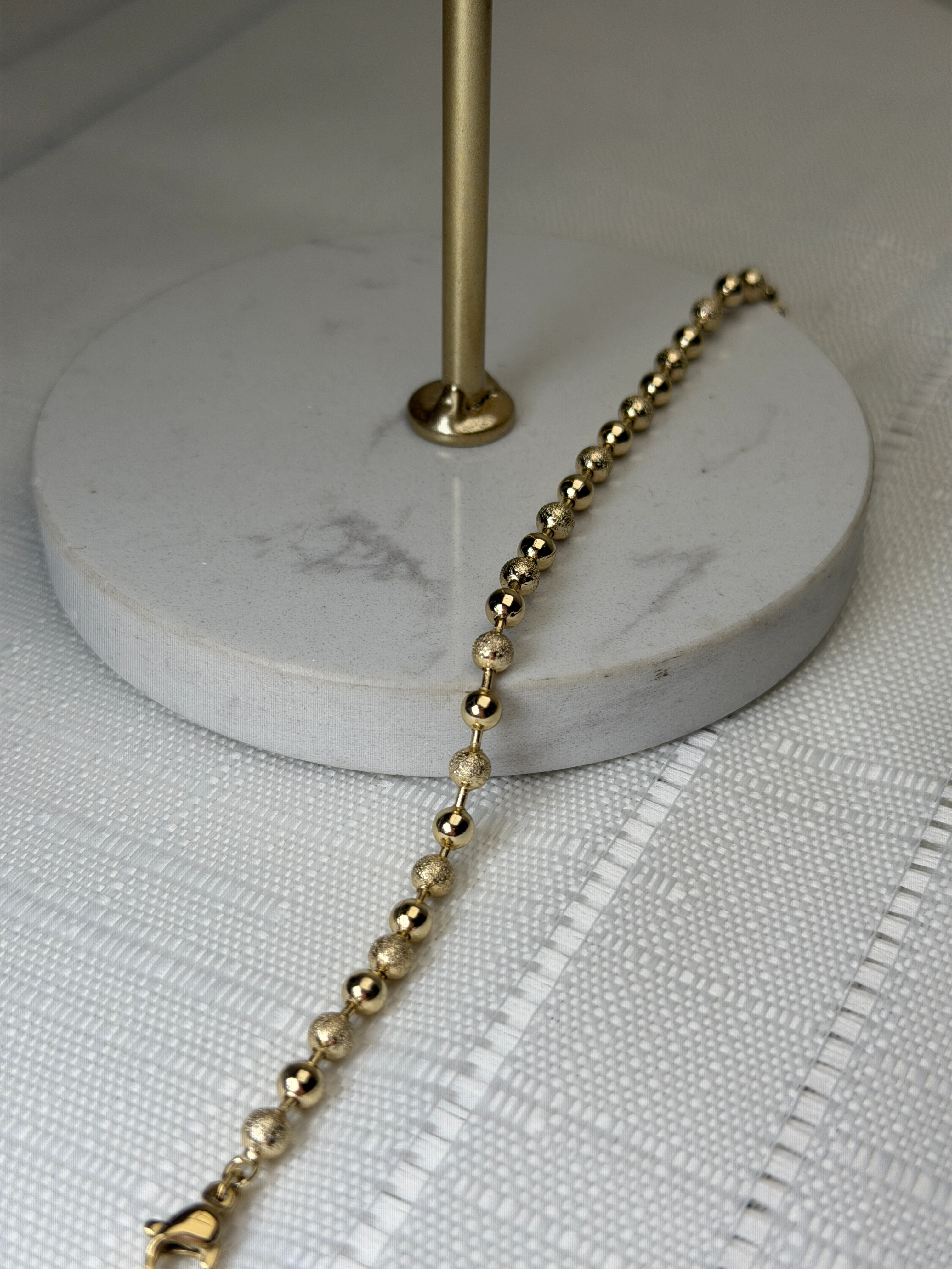 Xuping 14k Mat Detay Top Zincir Bileklik