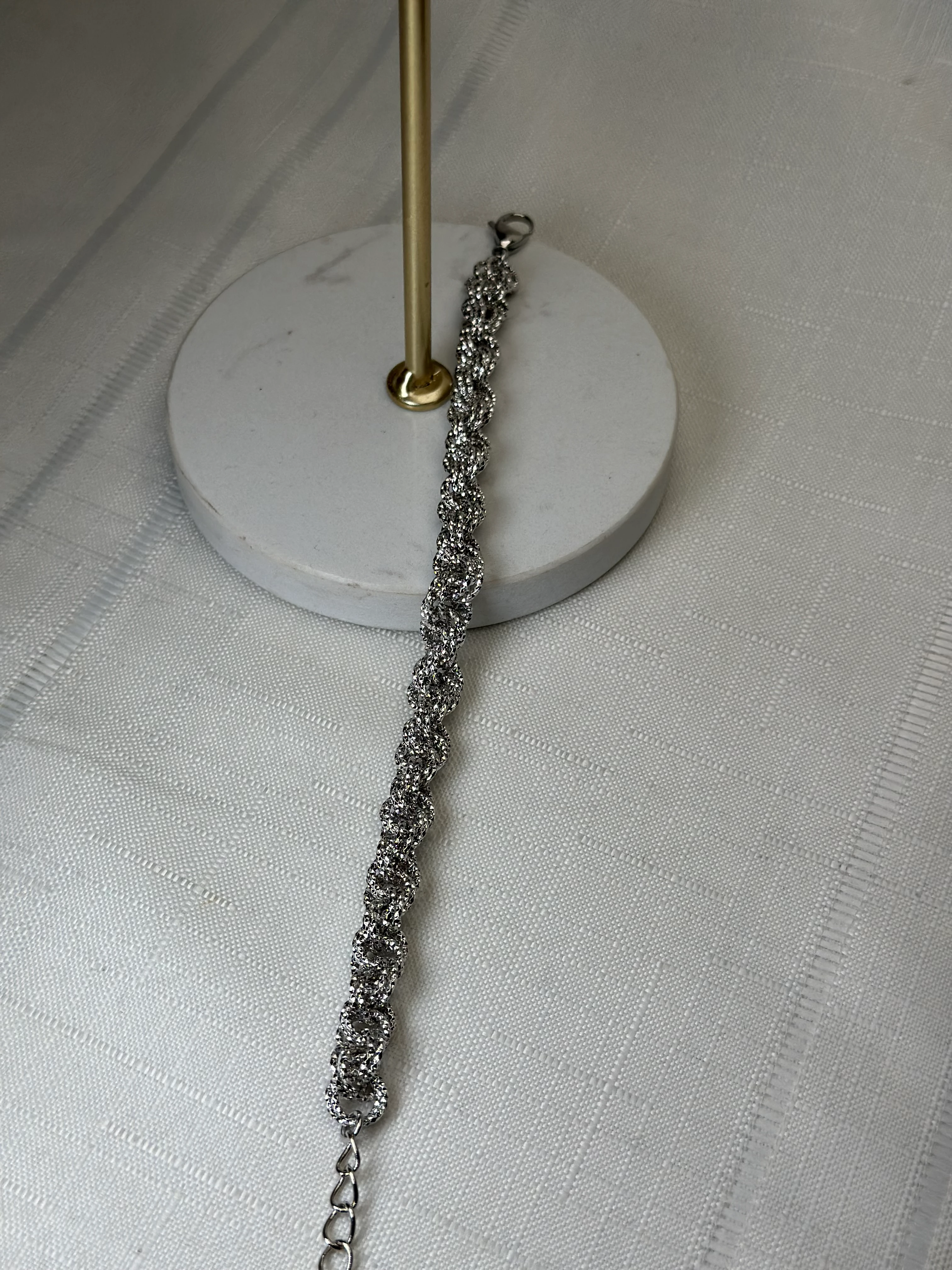 Xuping Parlak Gümüş Renk Zincir Bileklik