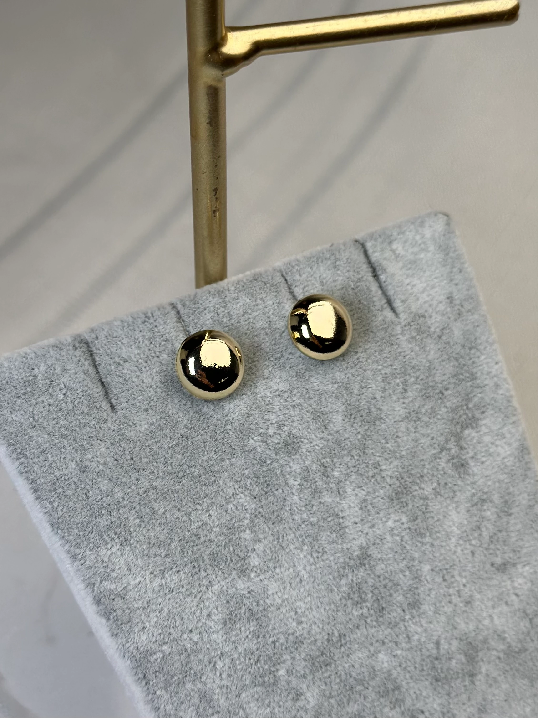 Xuping 14k Yassı Top Küpe