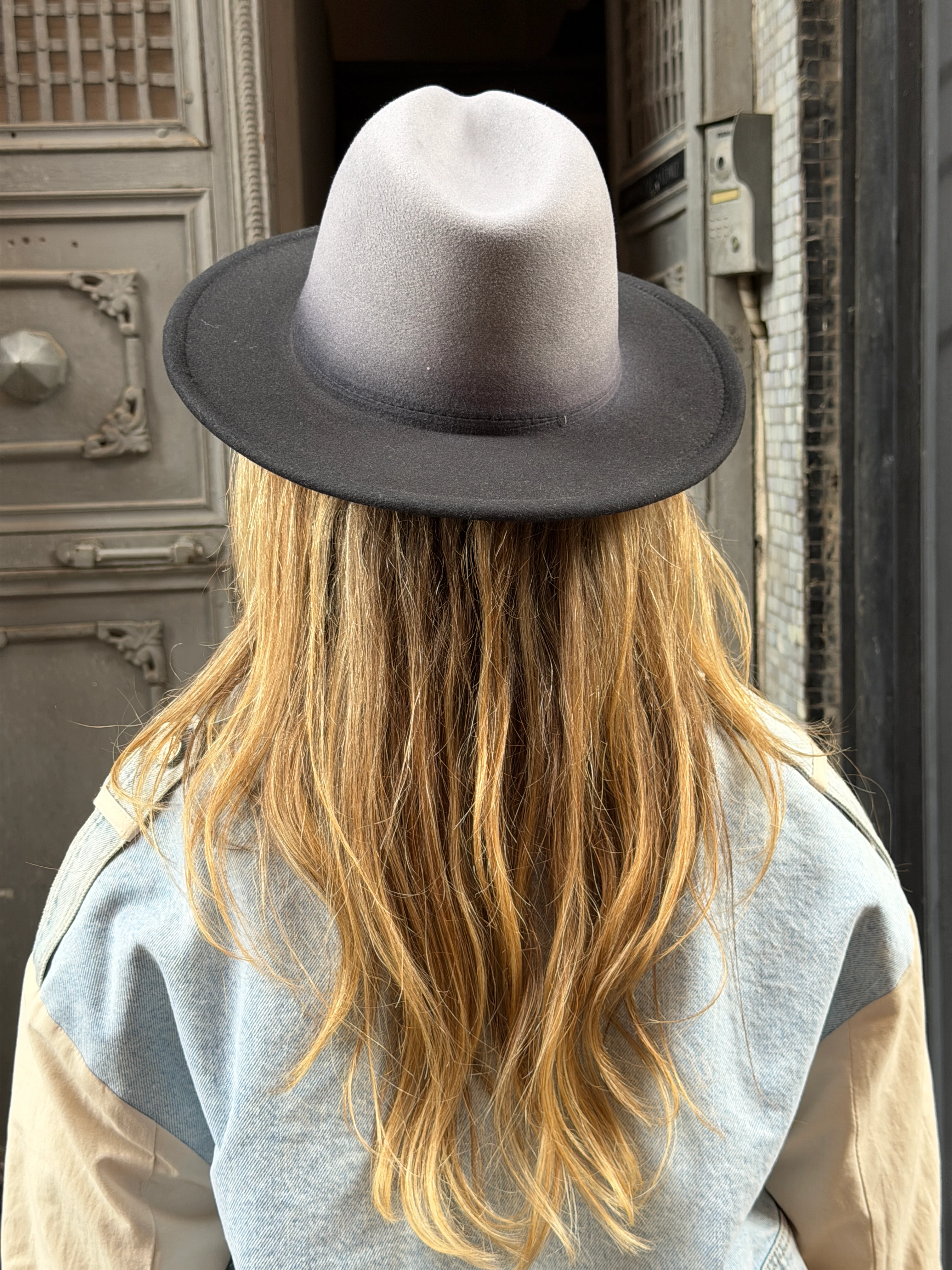 Gri Degrade Fötr Şapka