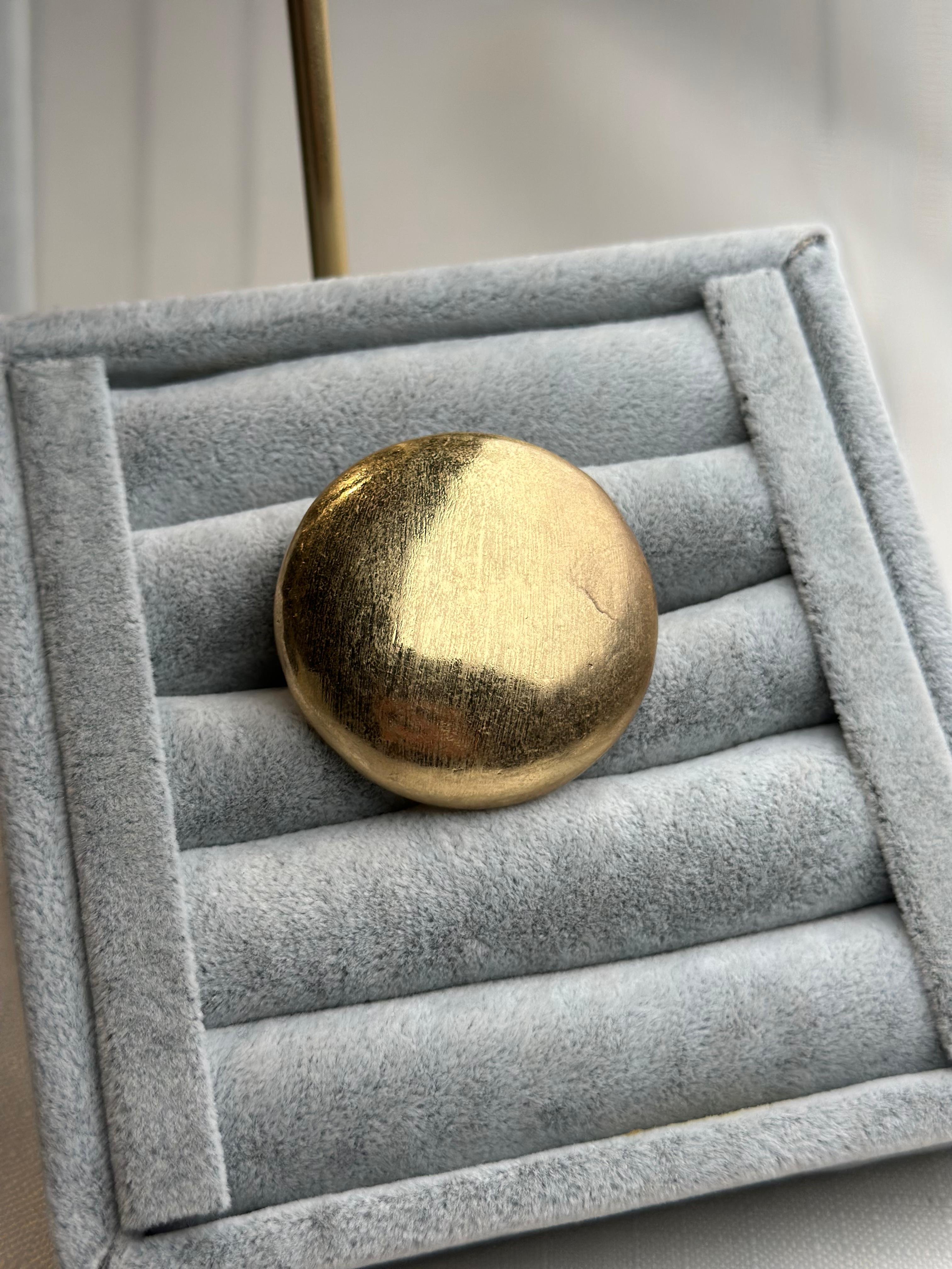 Özel Seri Mat Gold Lastikli Büyük Yüzük