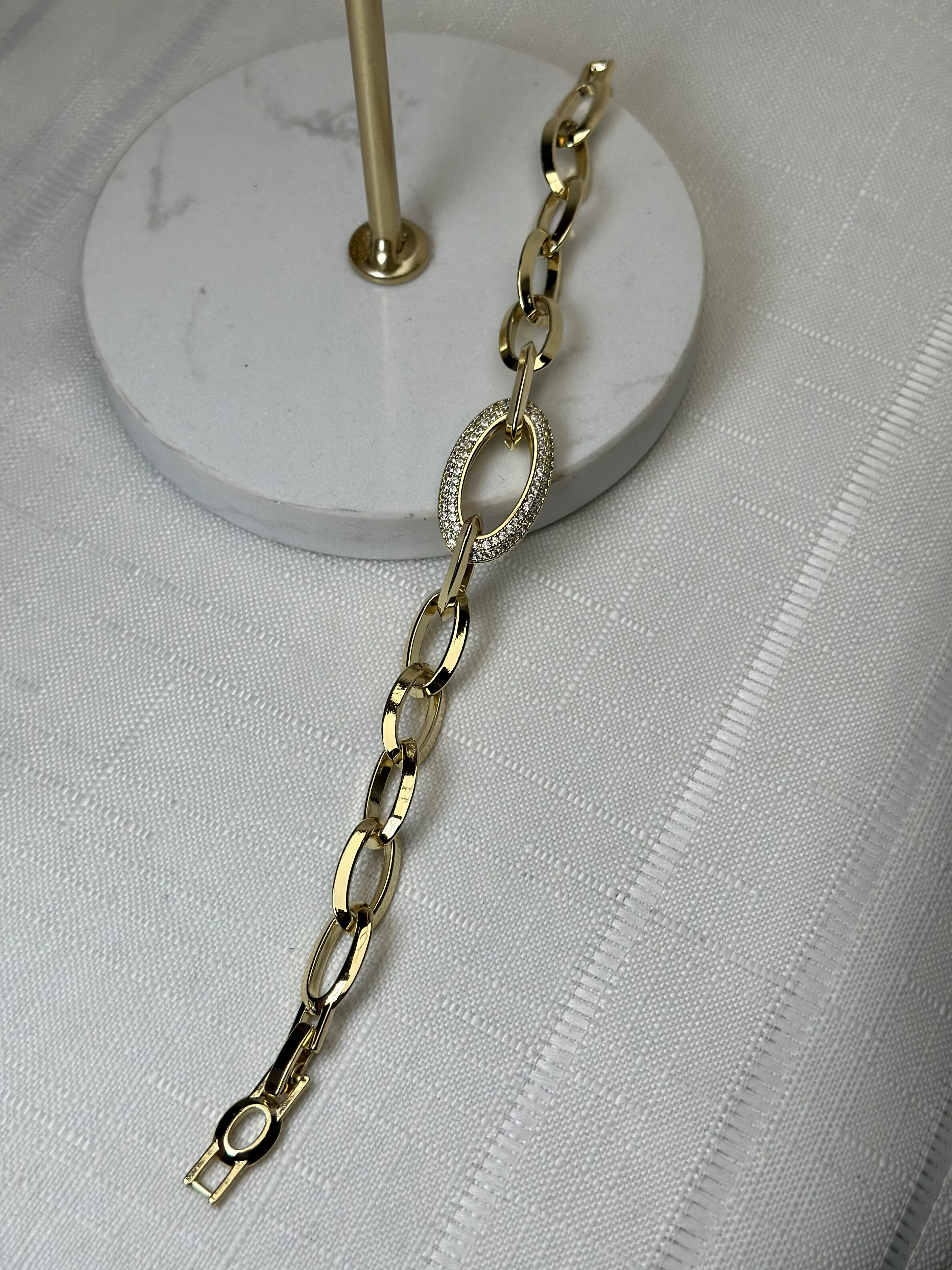 Xuping 14k Zirkon Taşlı Zincir Bileklik