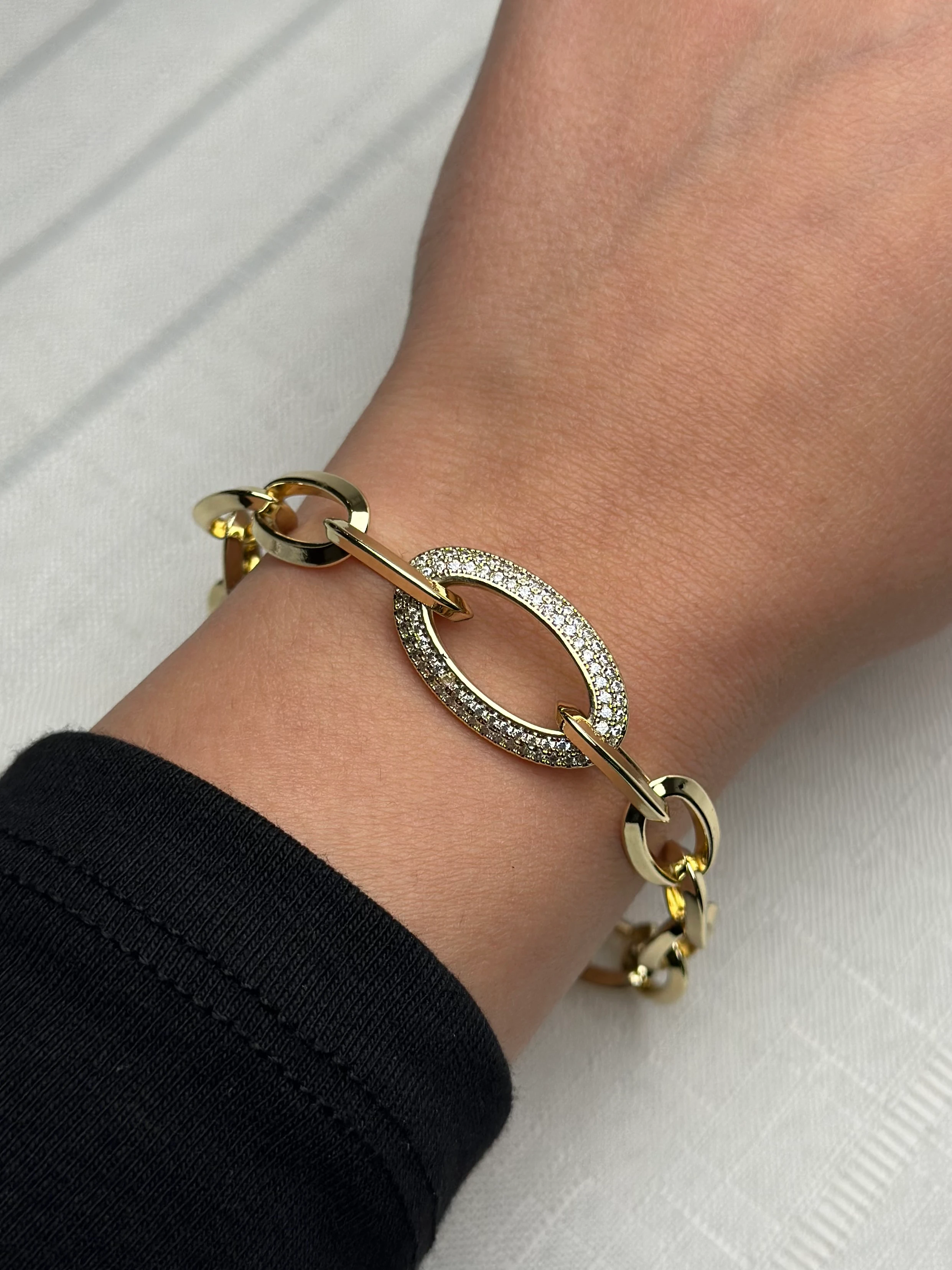 Xuping 14k Zirkon Taşlı Zincir Bileklik