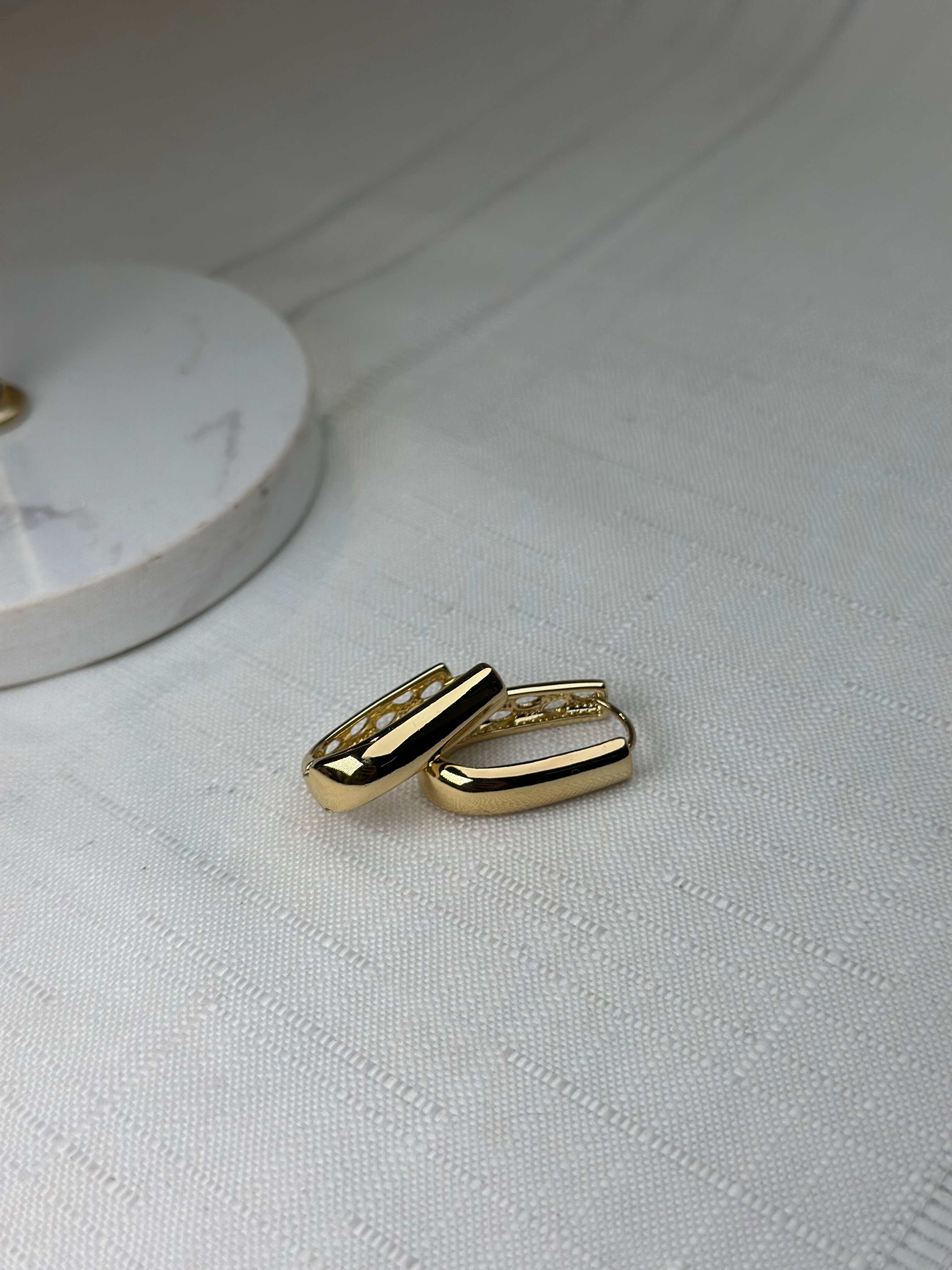 Xuping 14k Oval Halka Küpe