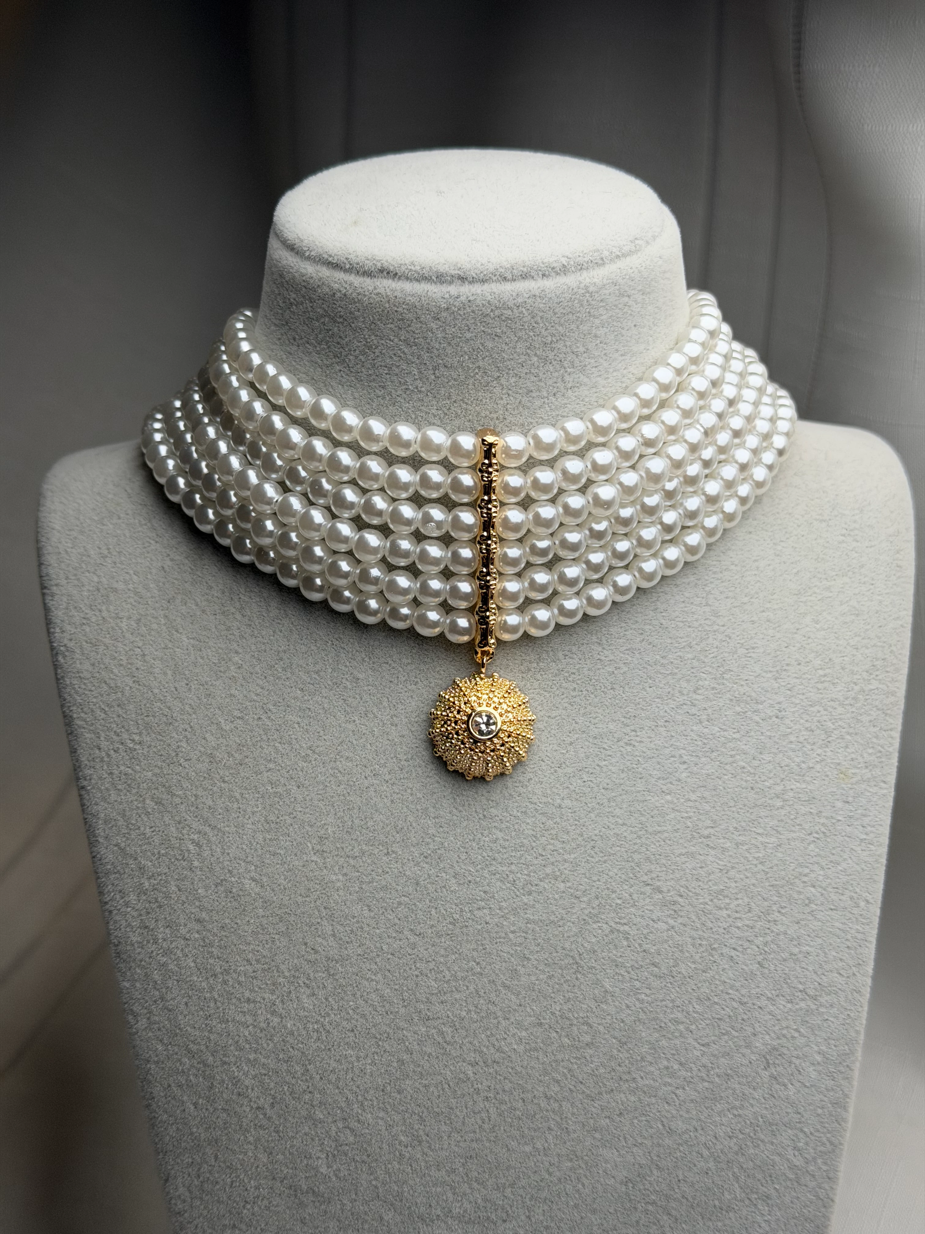 İnci Gold Detay İnci Tasma Kolye