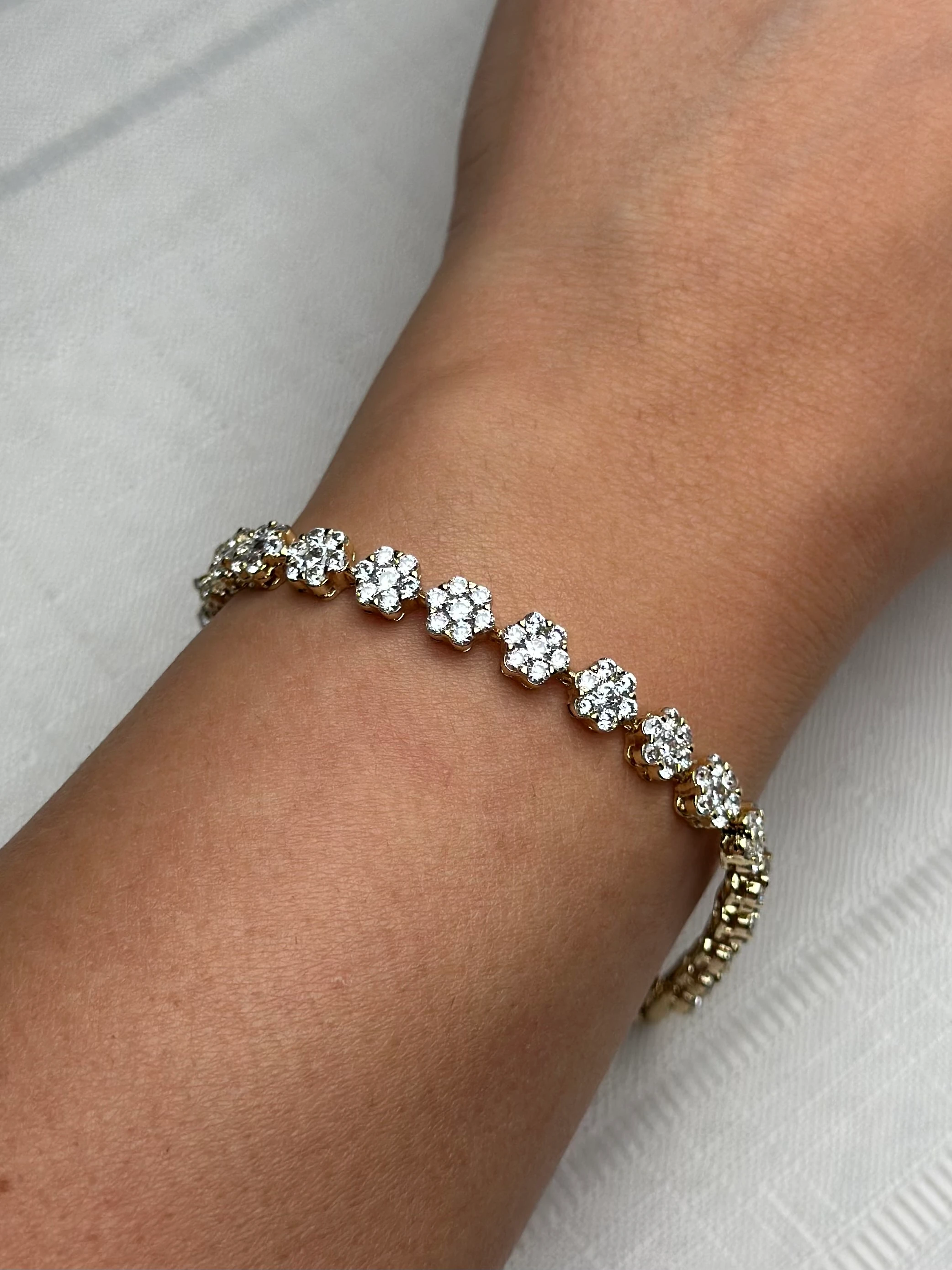 Xuping 14k Zirkon Taş Çiçek Bileklik